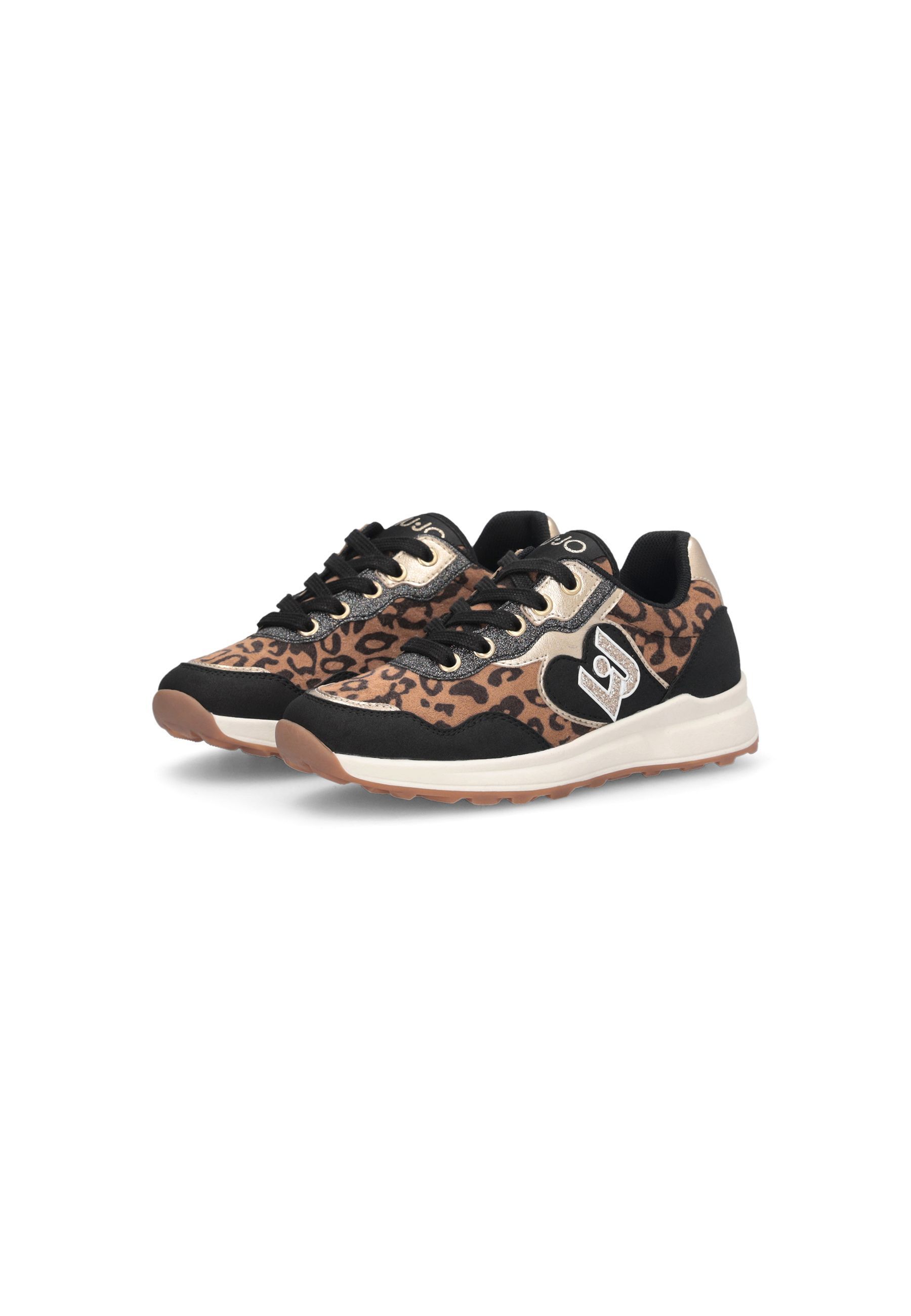 Sneakers nera in glitter