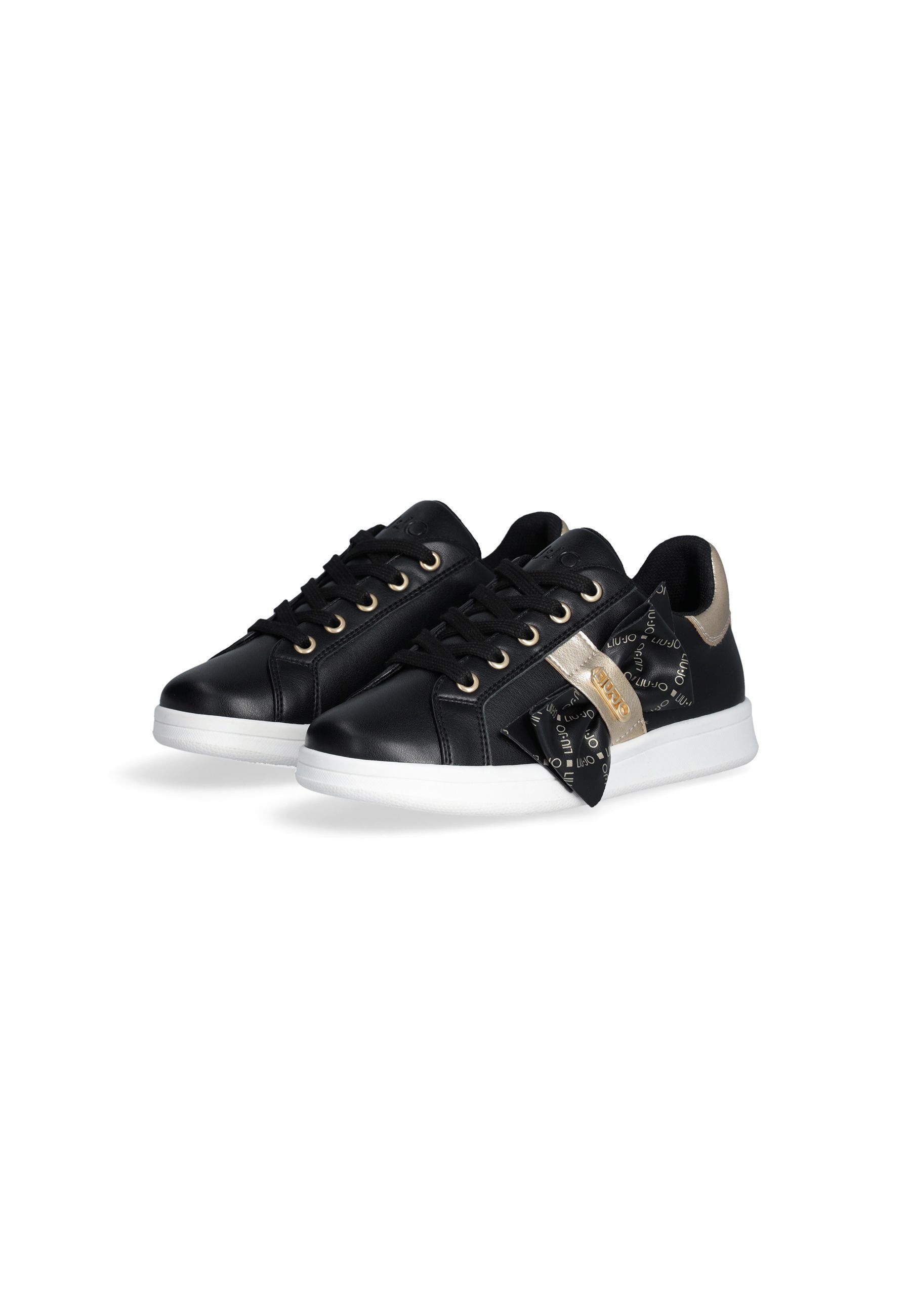 Sneakers binaca argento con maxi fiocco