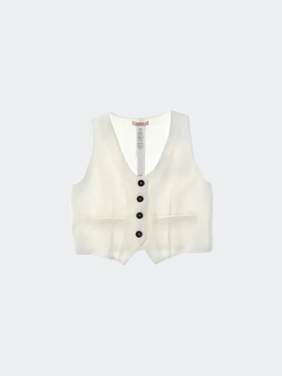 Gilet in misto viscosa stretch 