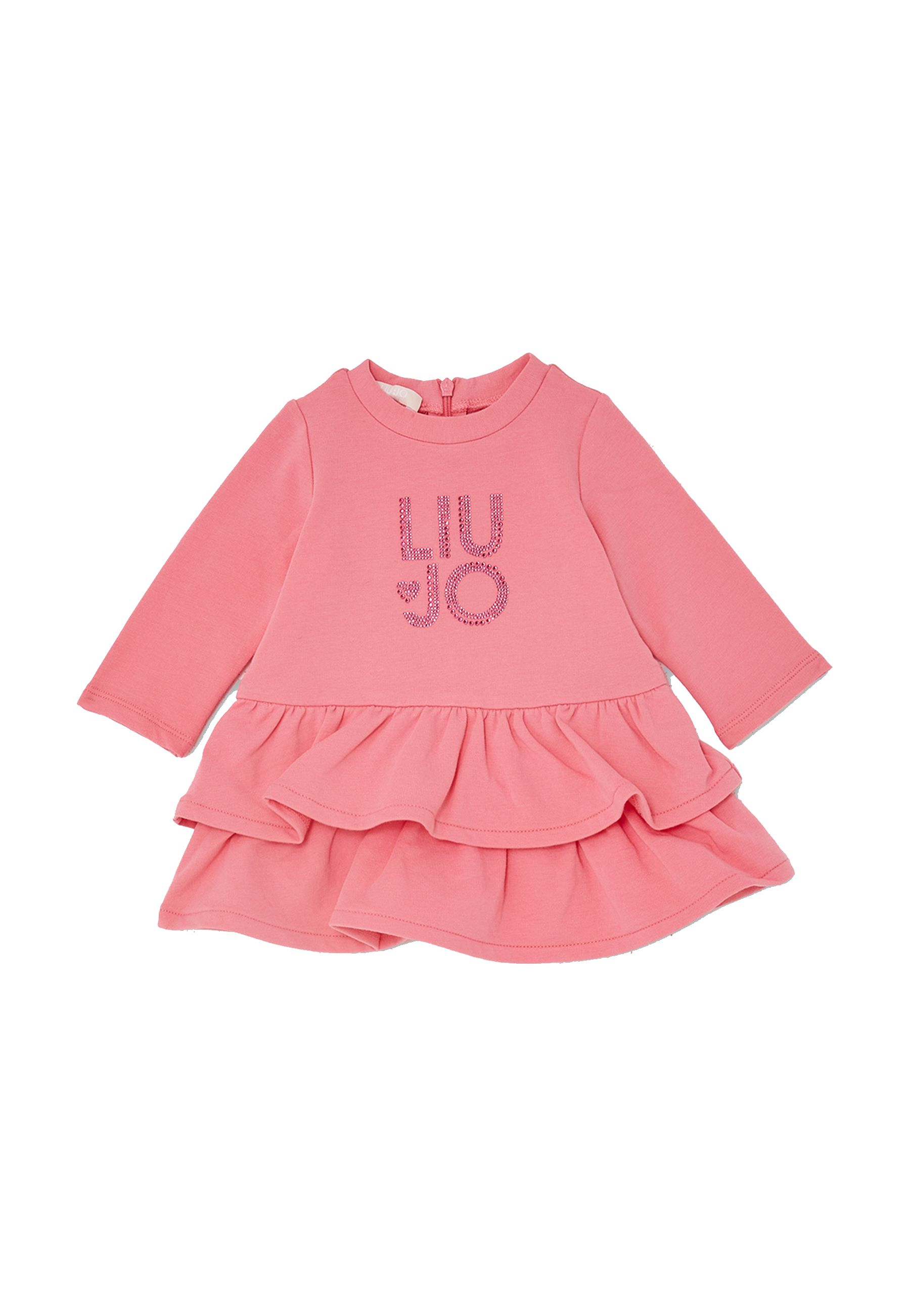 Abito in felpa tinta unita  Rosa camelia