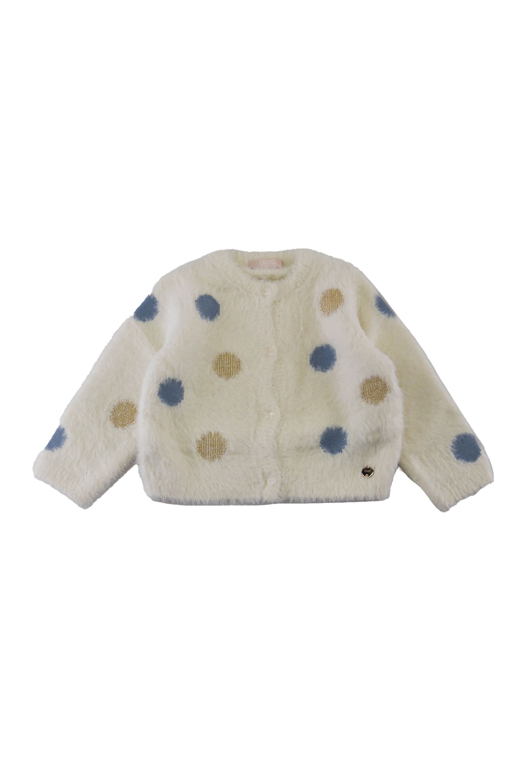 Maglia girocollo aperta a Pois