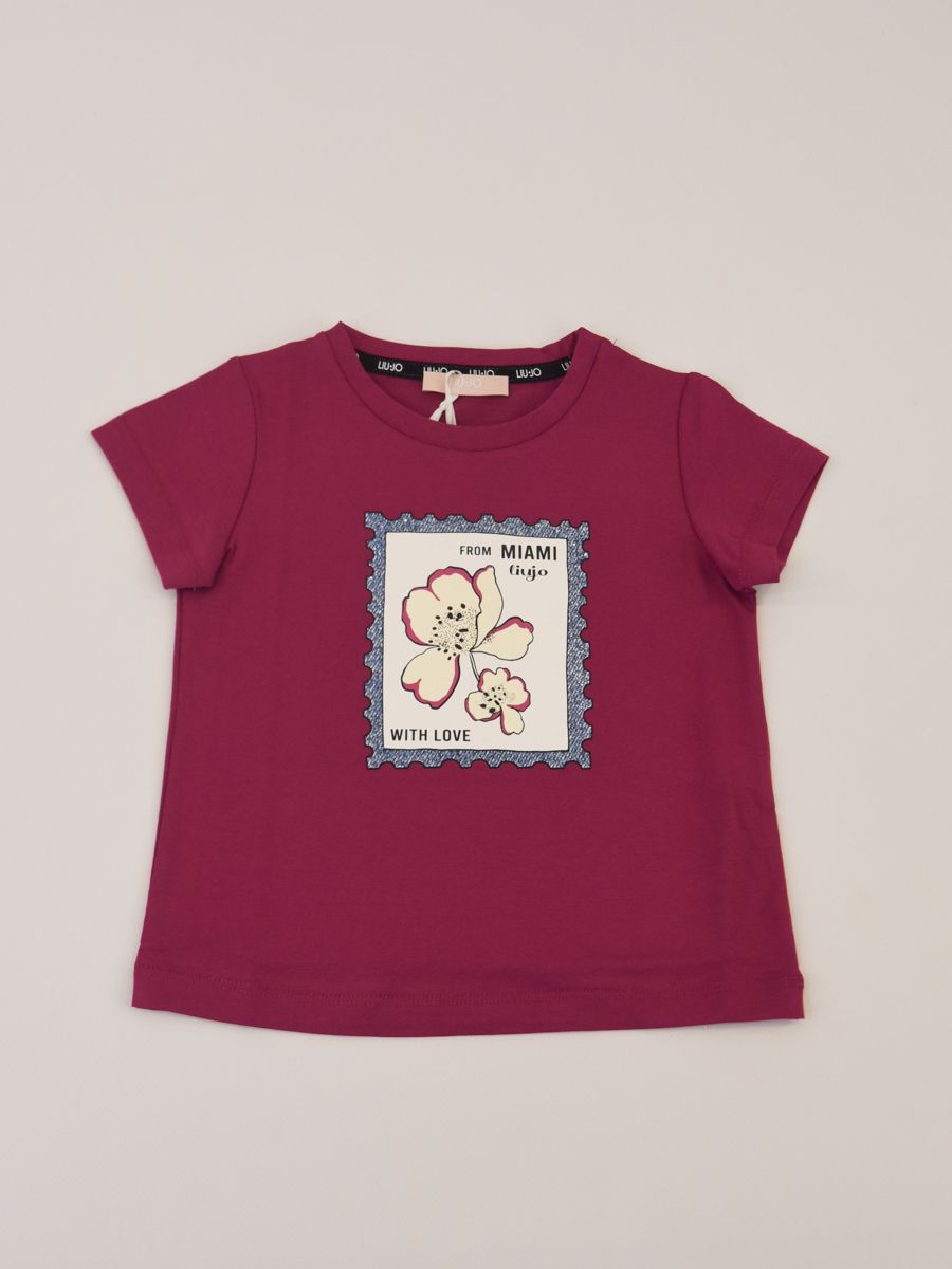 T-shirt  con stampa fiori