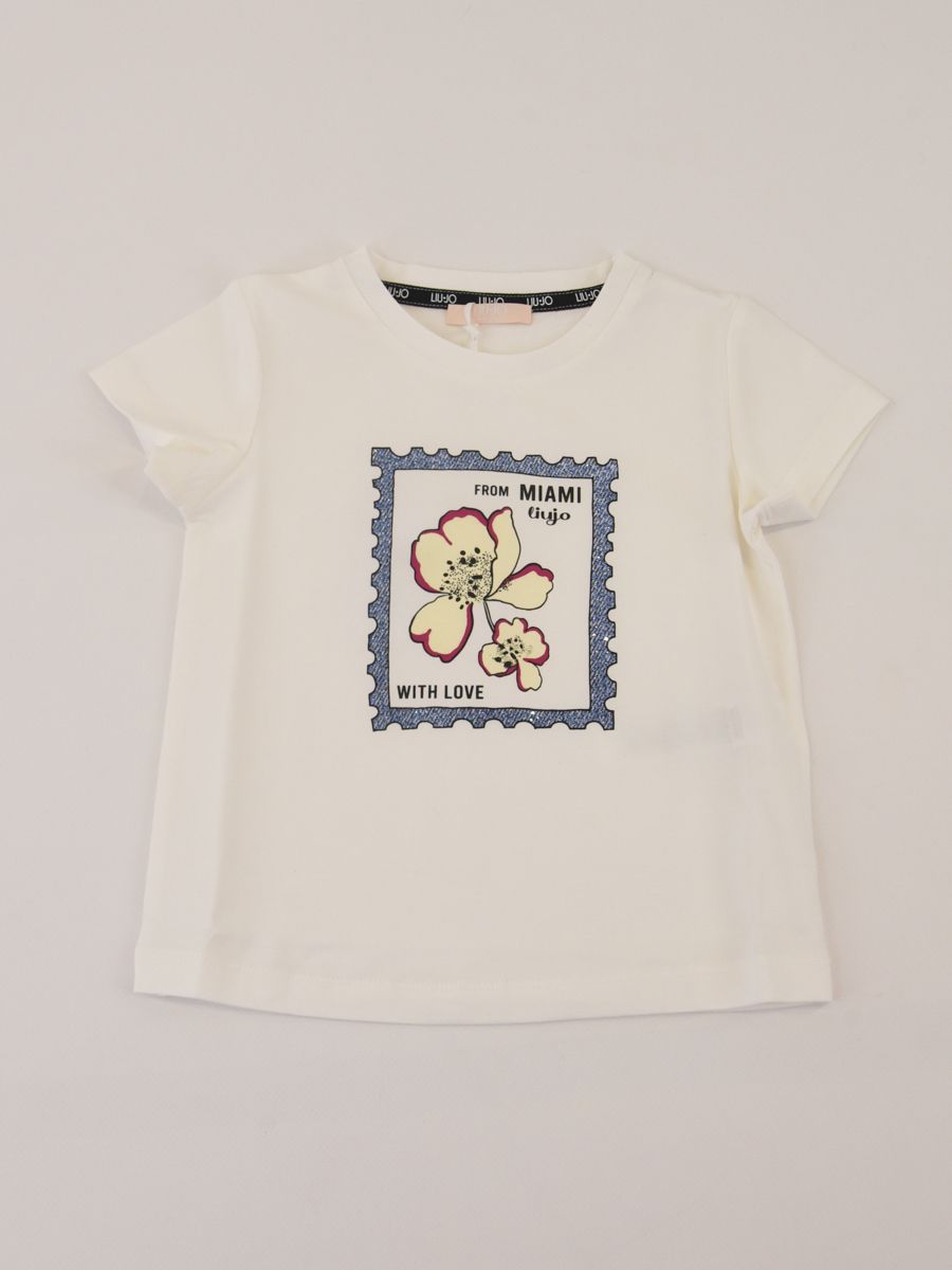 T-shirt  con stampa fiori