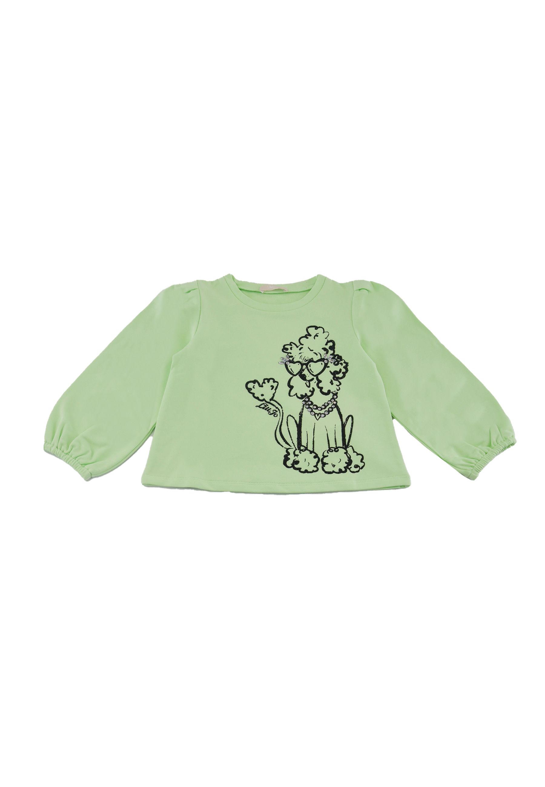 Felpa leggera girocollo con Strass