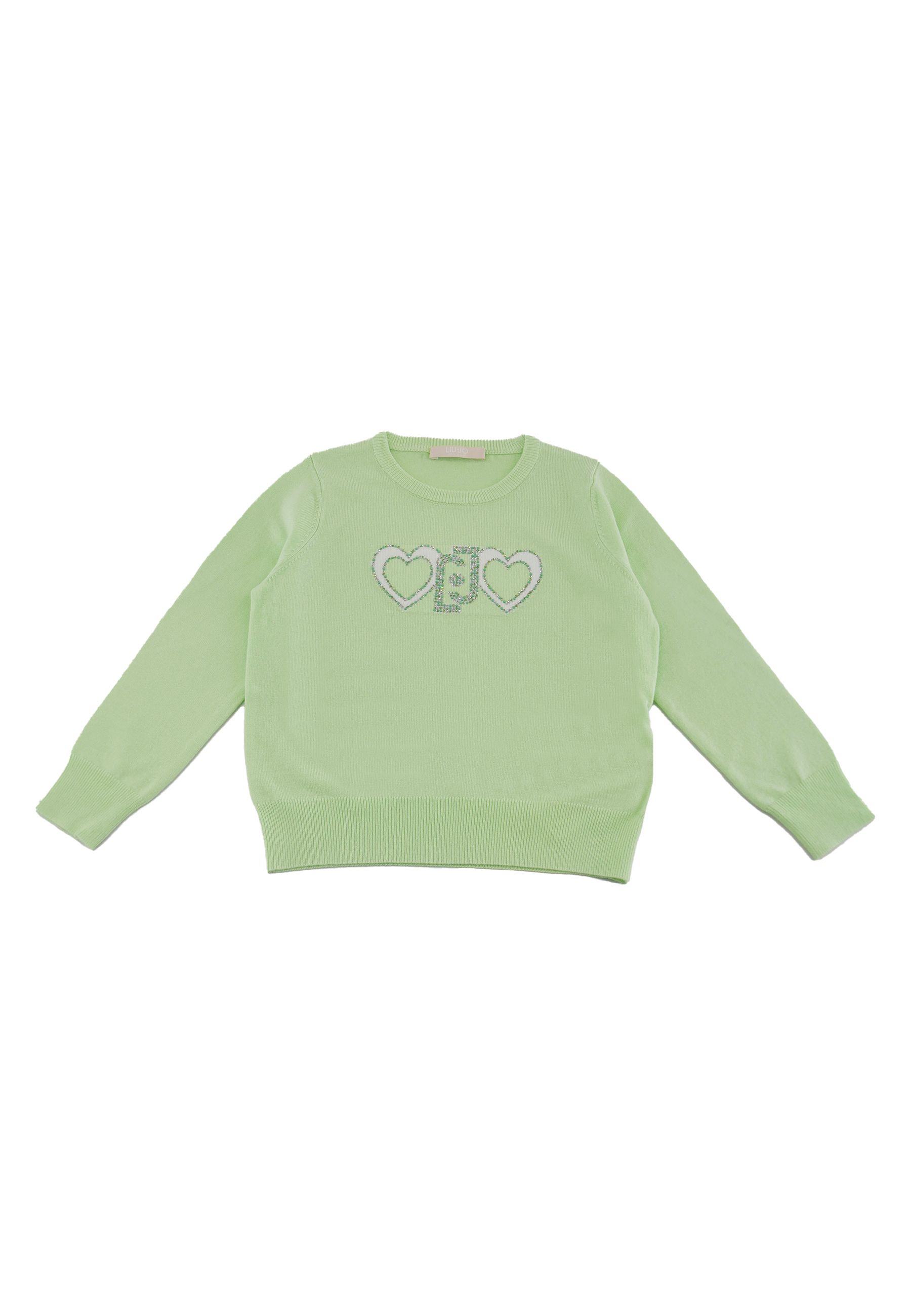 Maglia girocollo chiusa con stampa logo