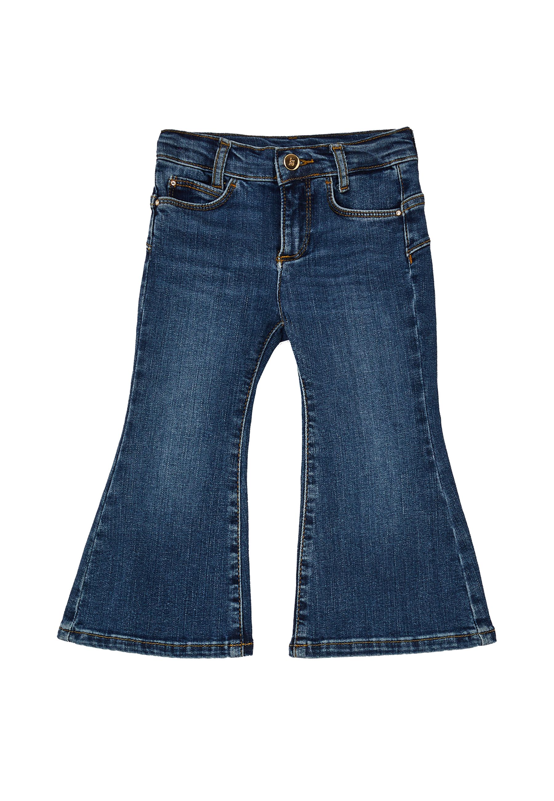Jeans con fondo largo