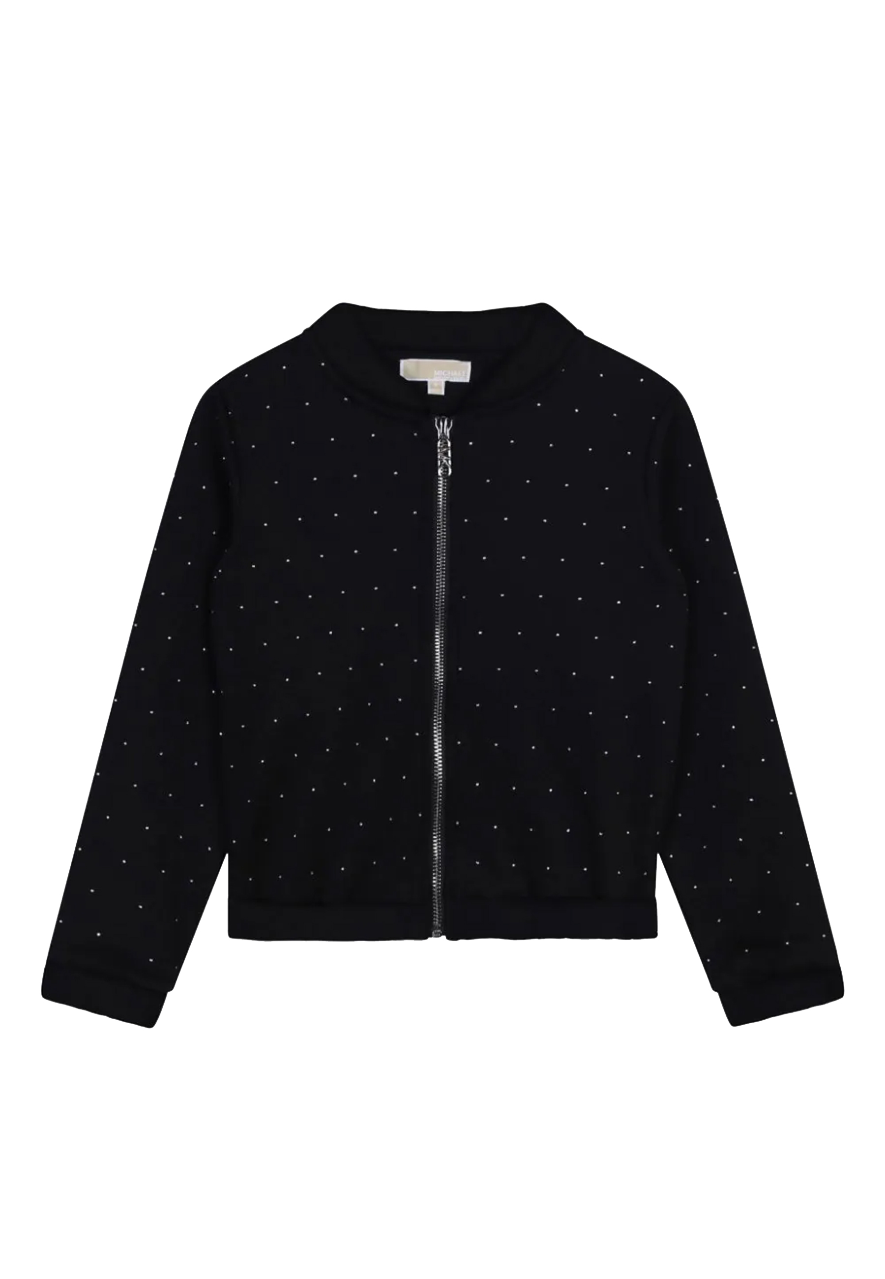 Felpa cardigan tagliato con strass  