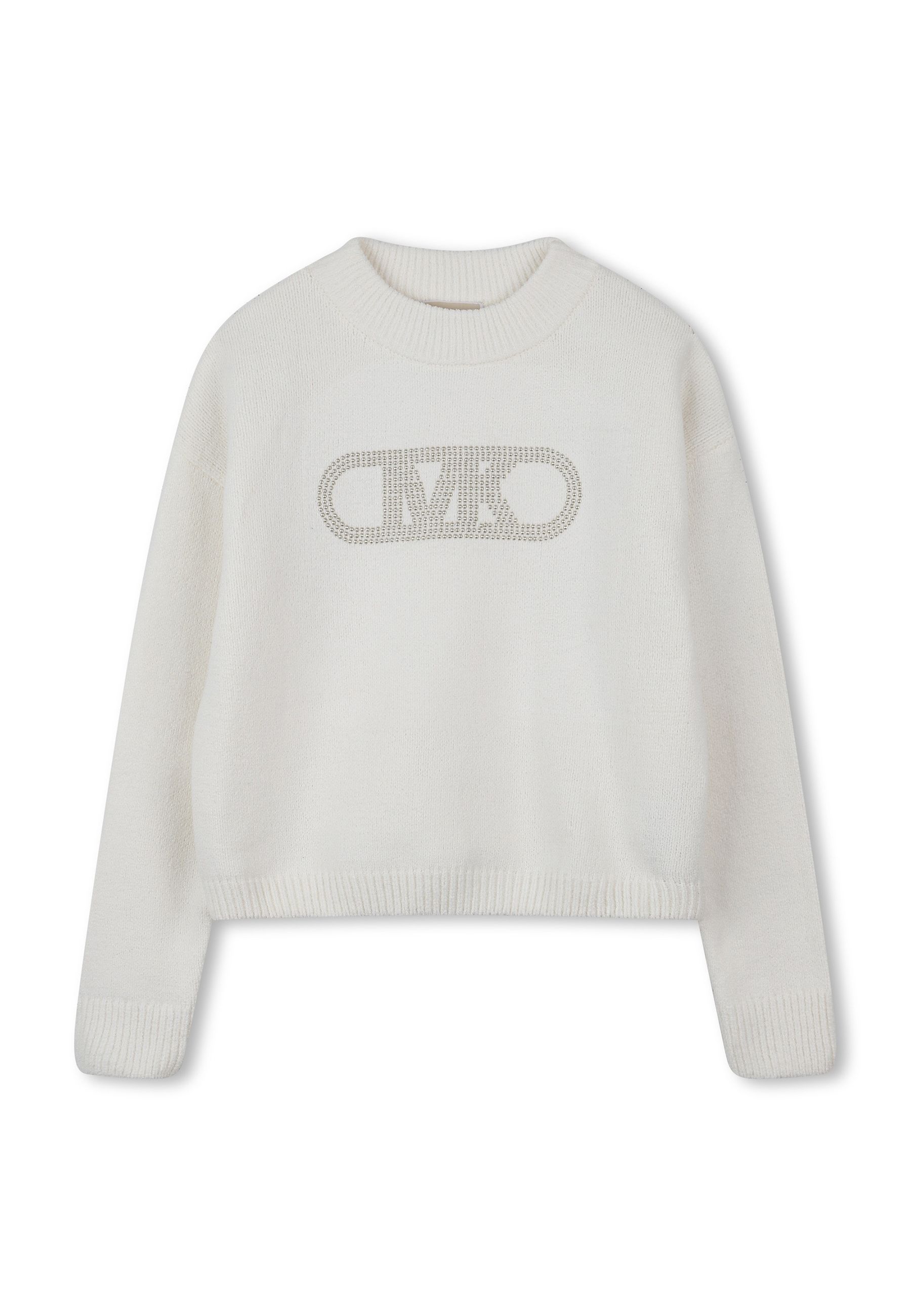 Maglia Nero con borchie luminose e logo