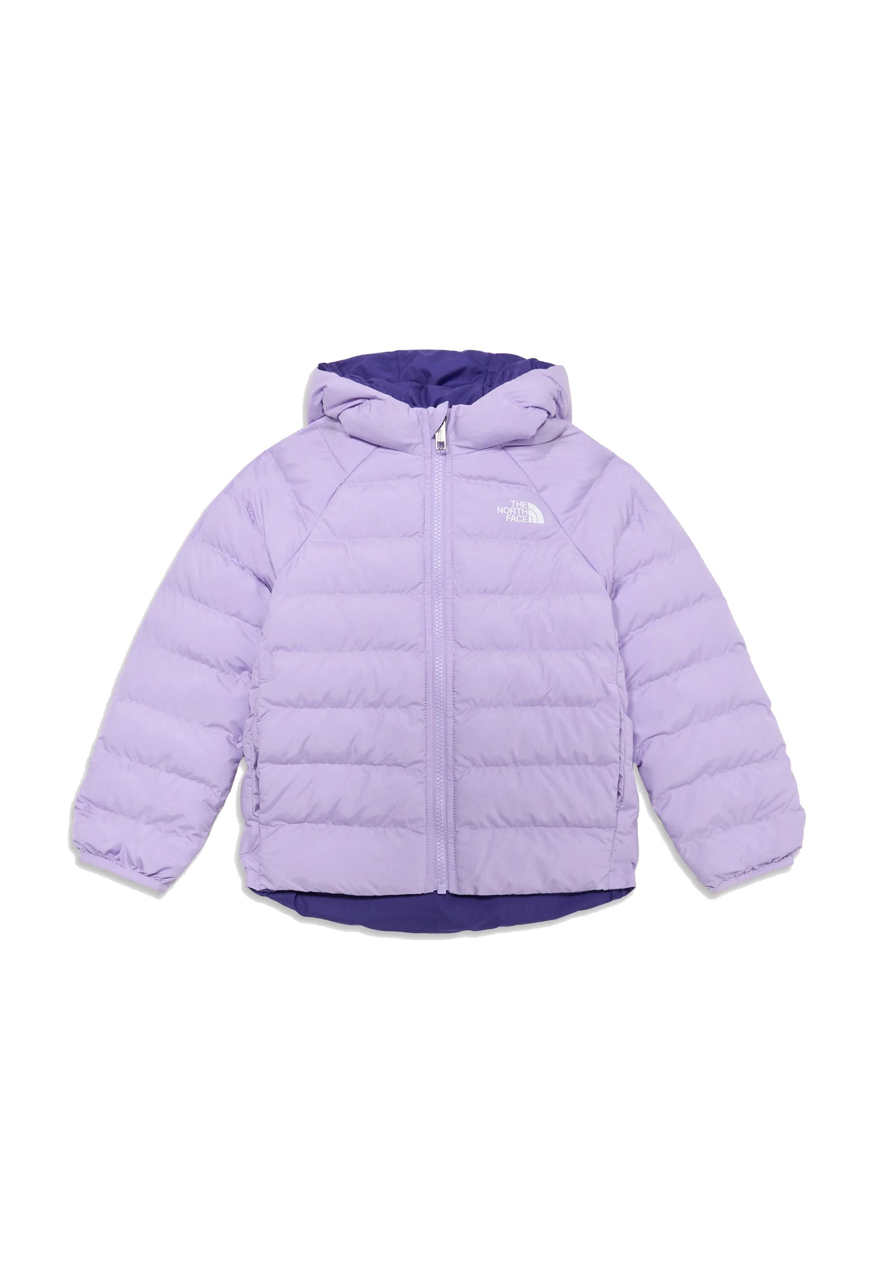 Giubbino per bambini reversibile blu con cappuccio