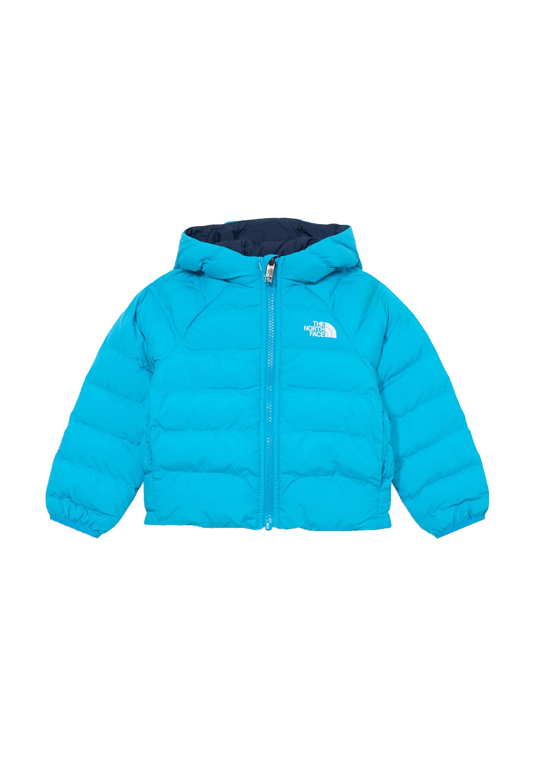 Felpa per neonato reversibile blu celeste con cappuccio