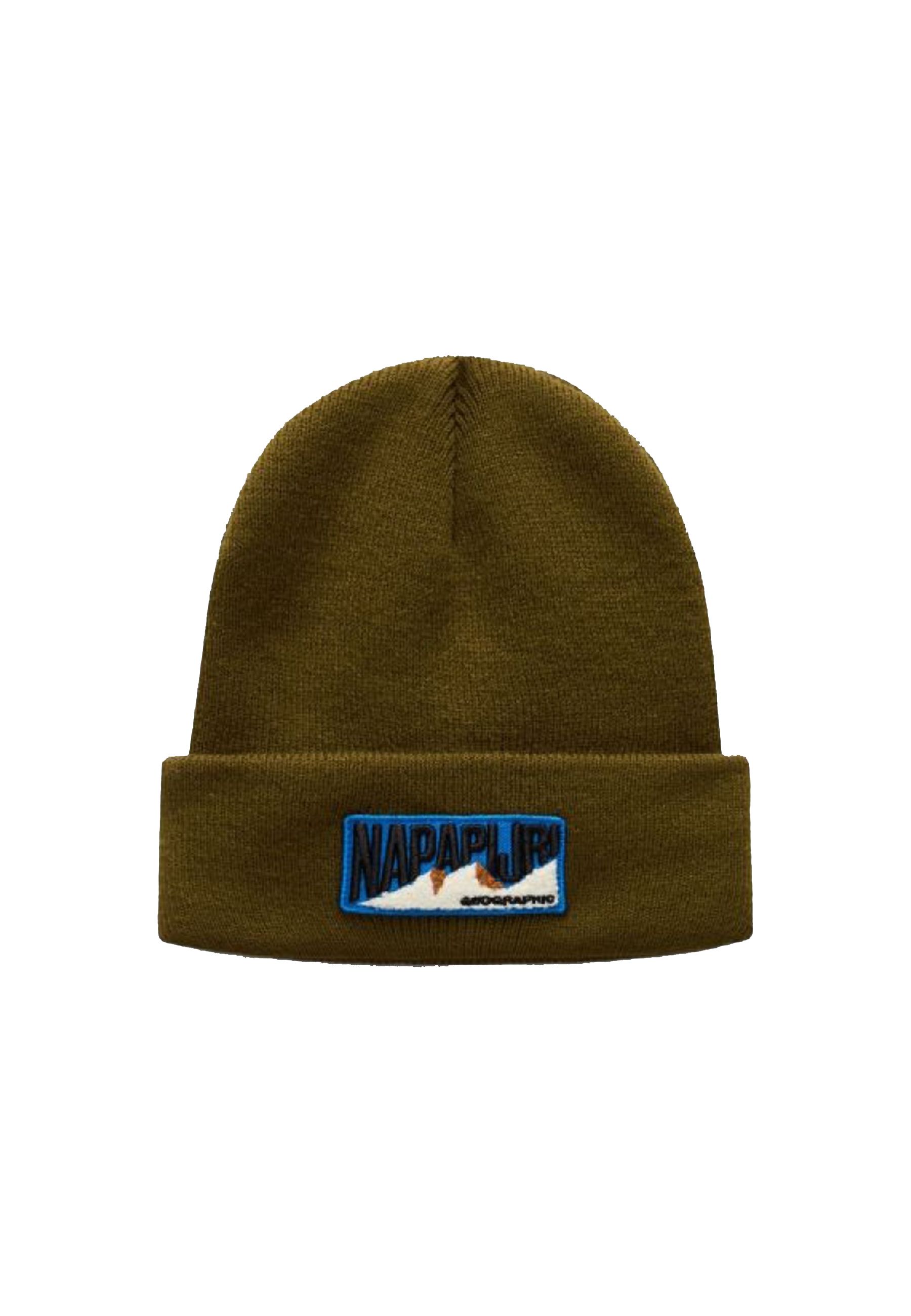 Cappello In maglia blu con Patch