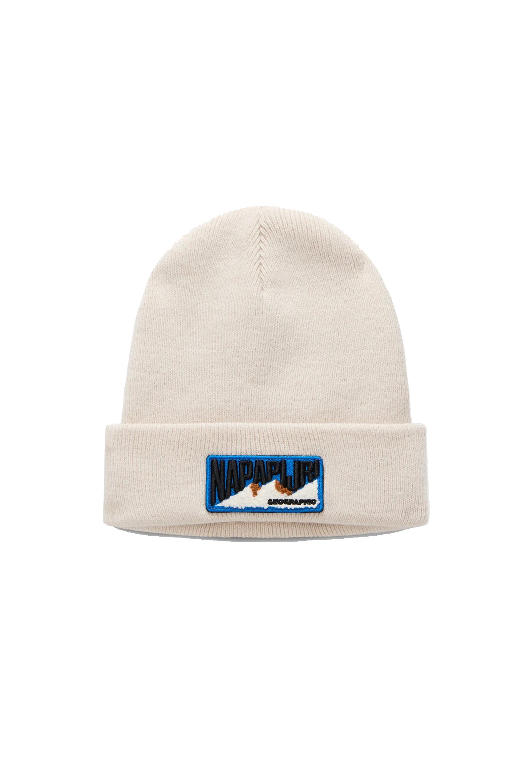 Cappello In maglia blu con Patch