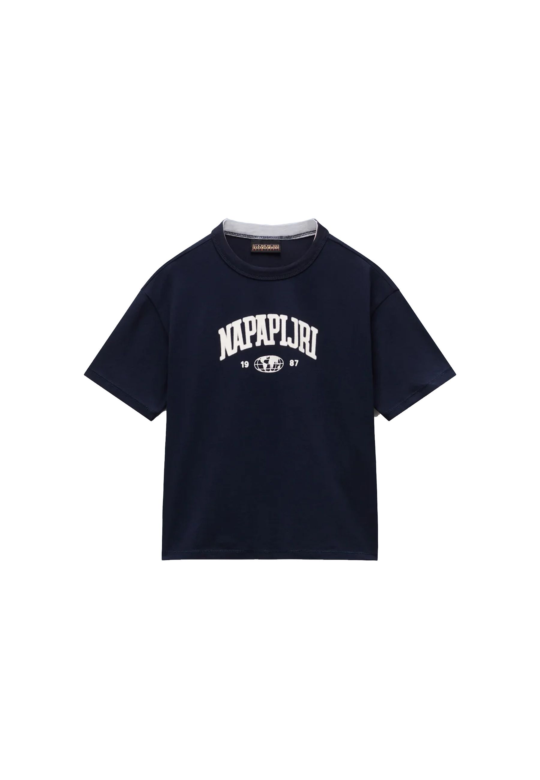 T-shirt girocollo comoda Blu