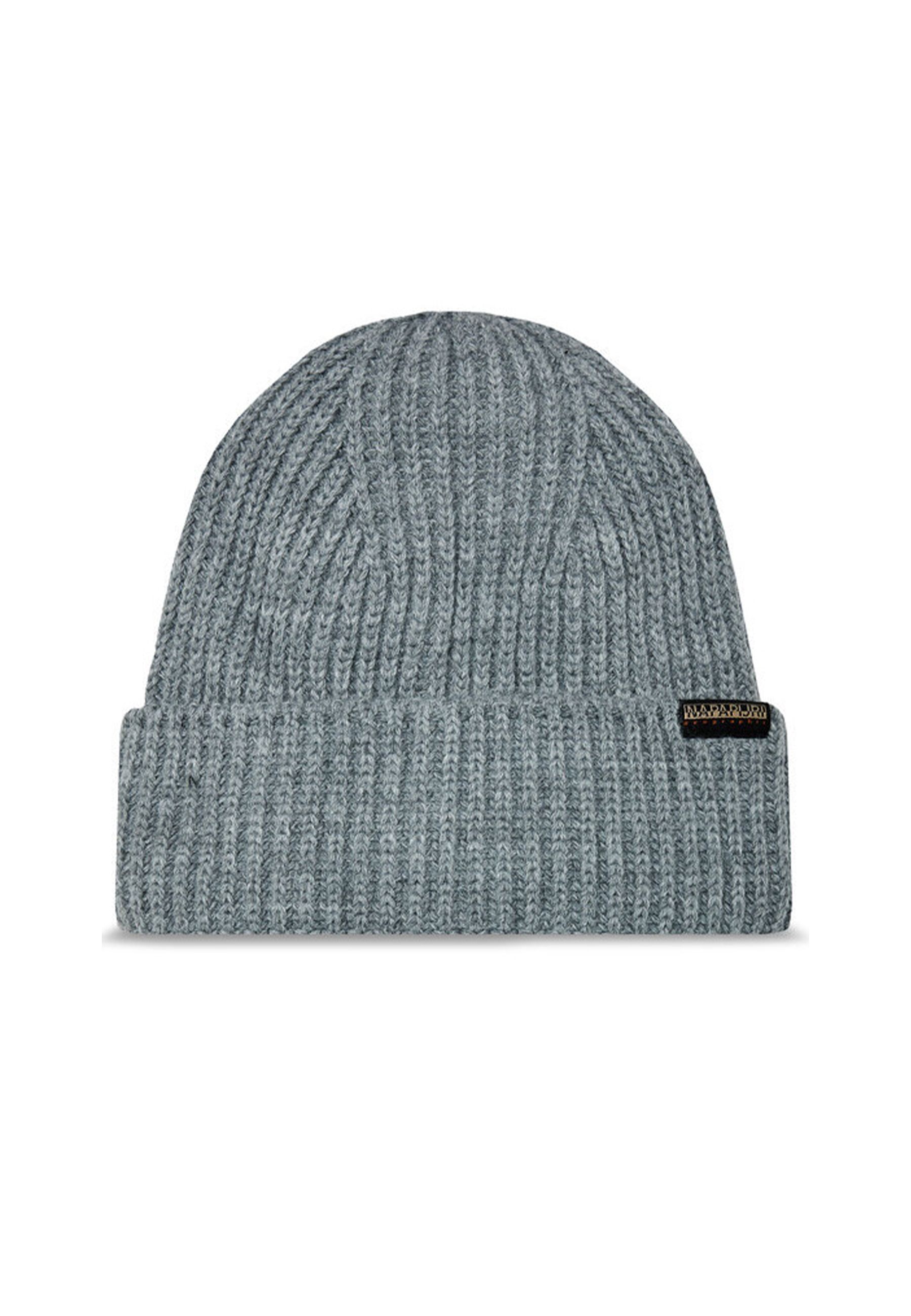 Cappello in maglia a costine blu