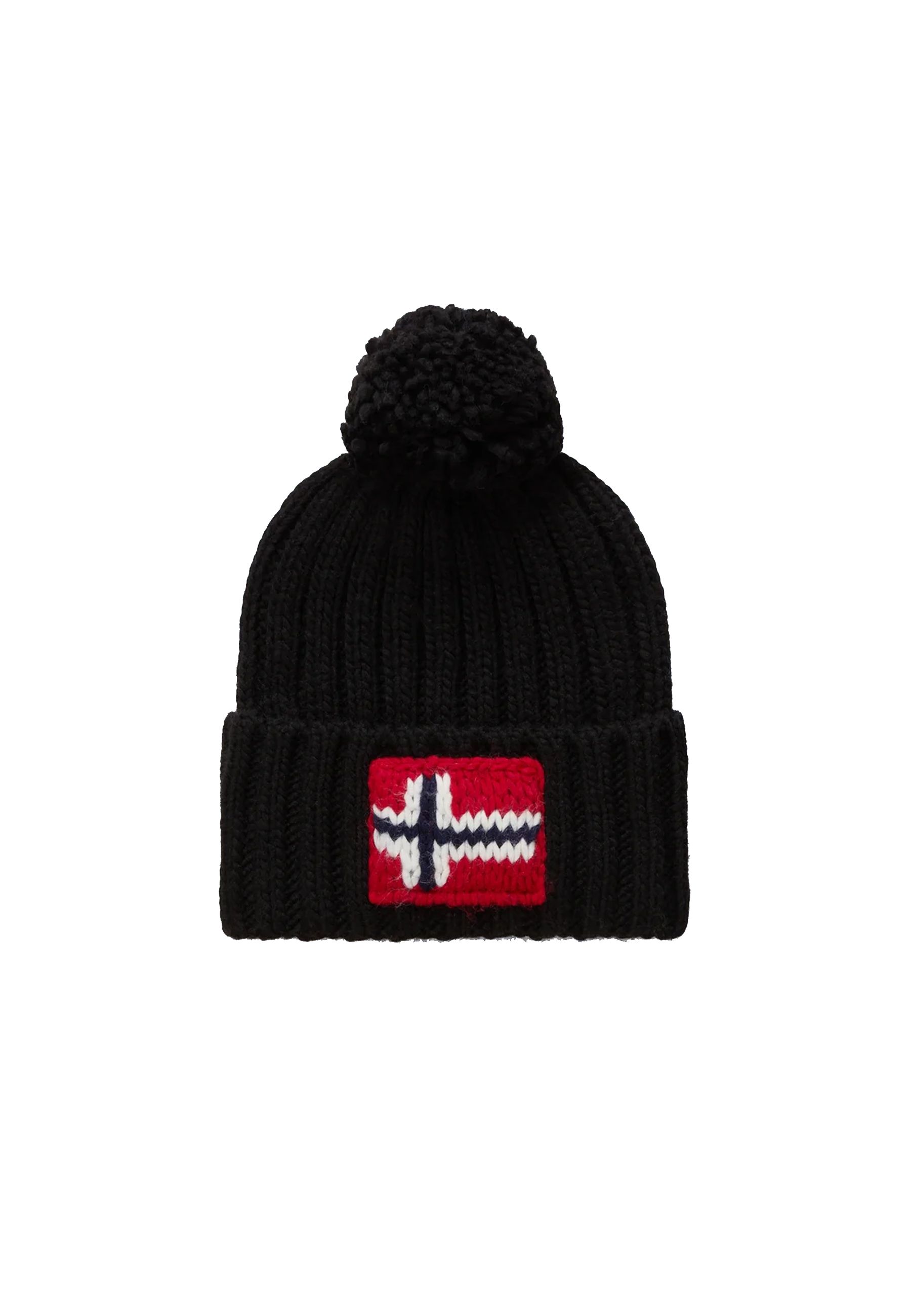 Cappello trecciato in maglia Nera con bandiera SEMIURY 