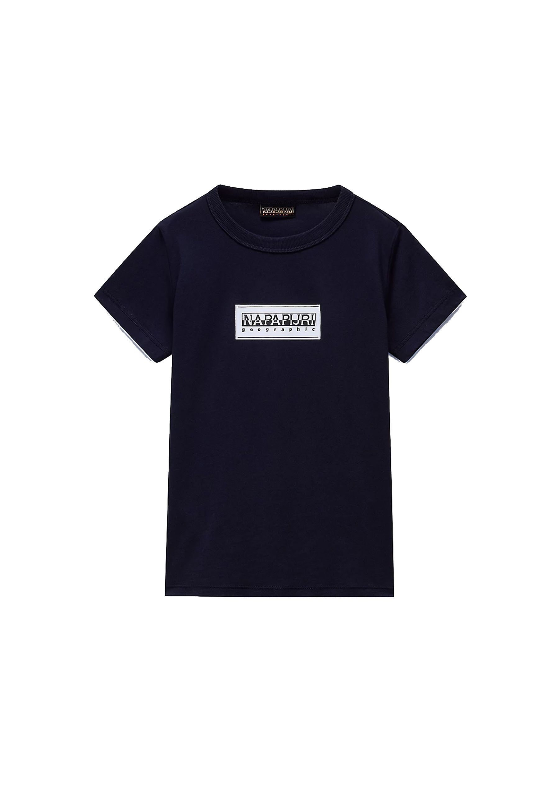 T-shirt Blu girocollo con stampa 