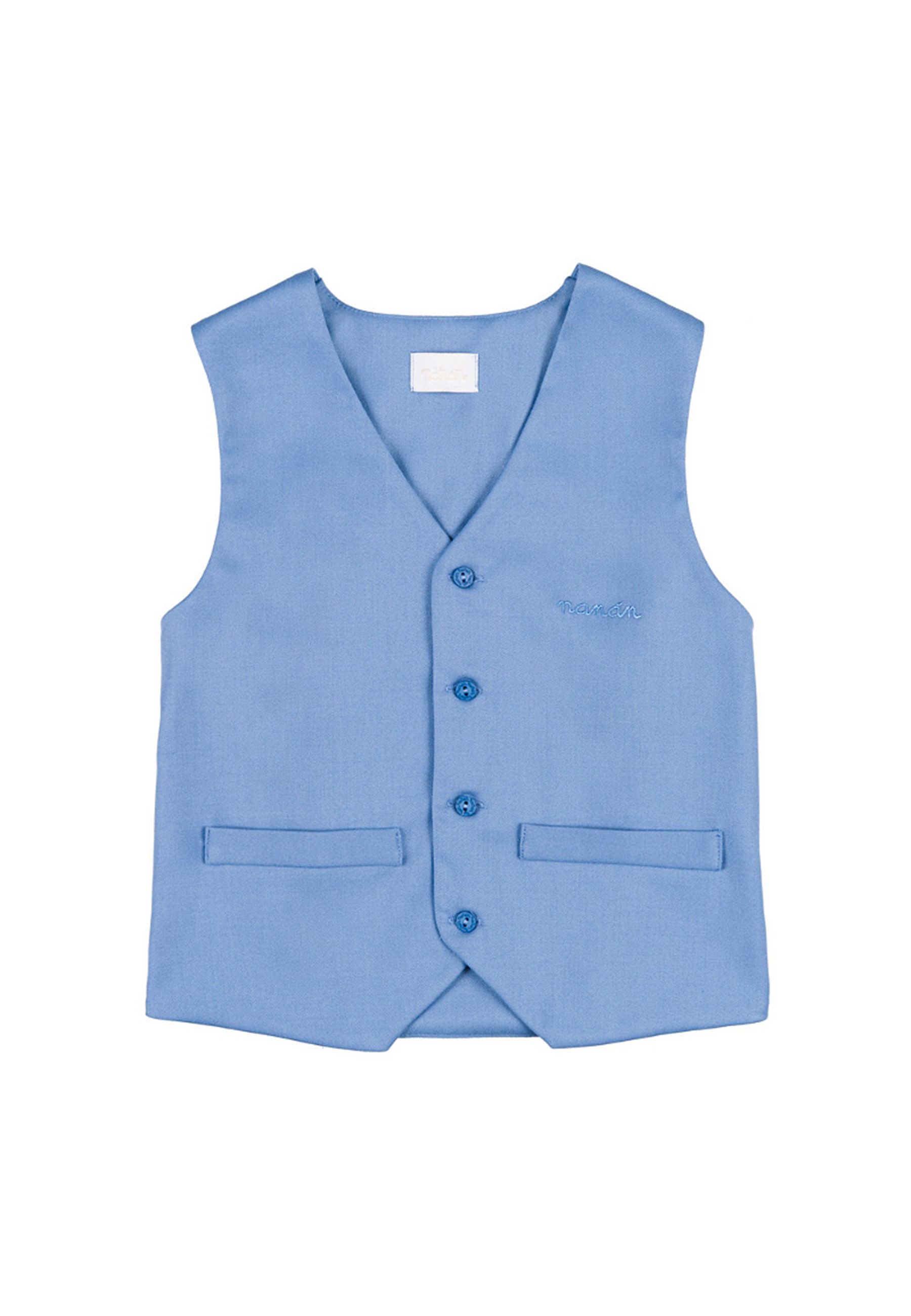 Smanicato gilet azzurro