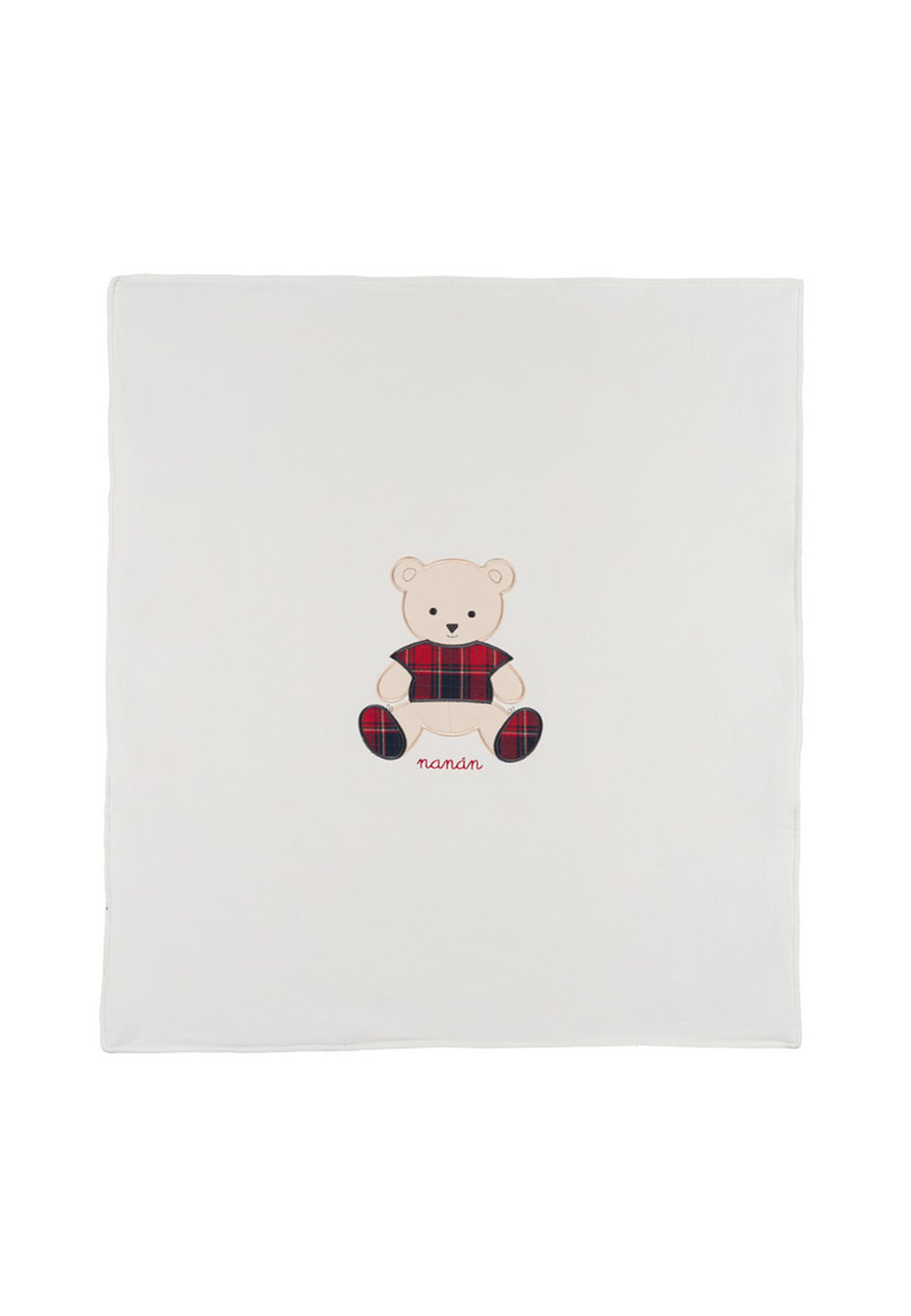 Coperta bianca con orsetto