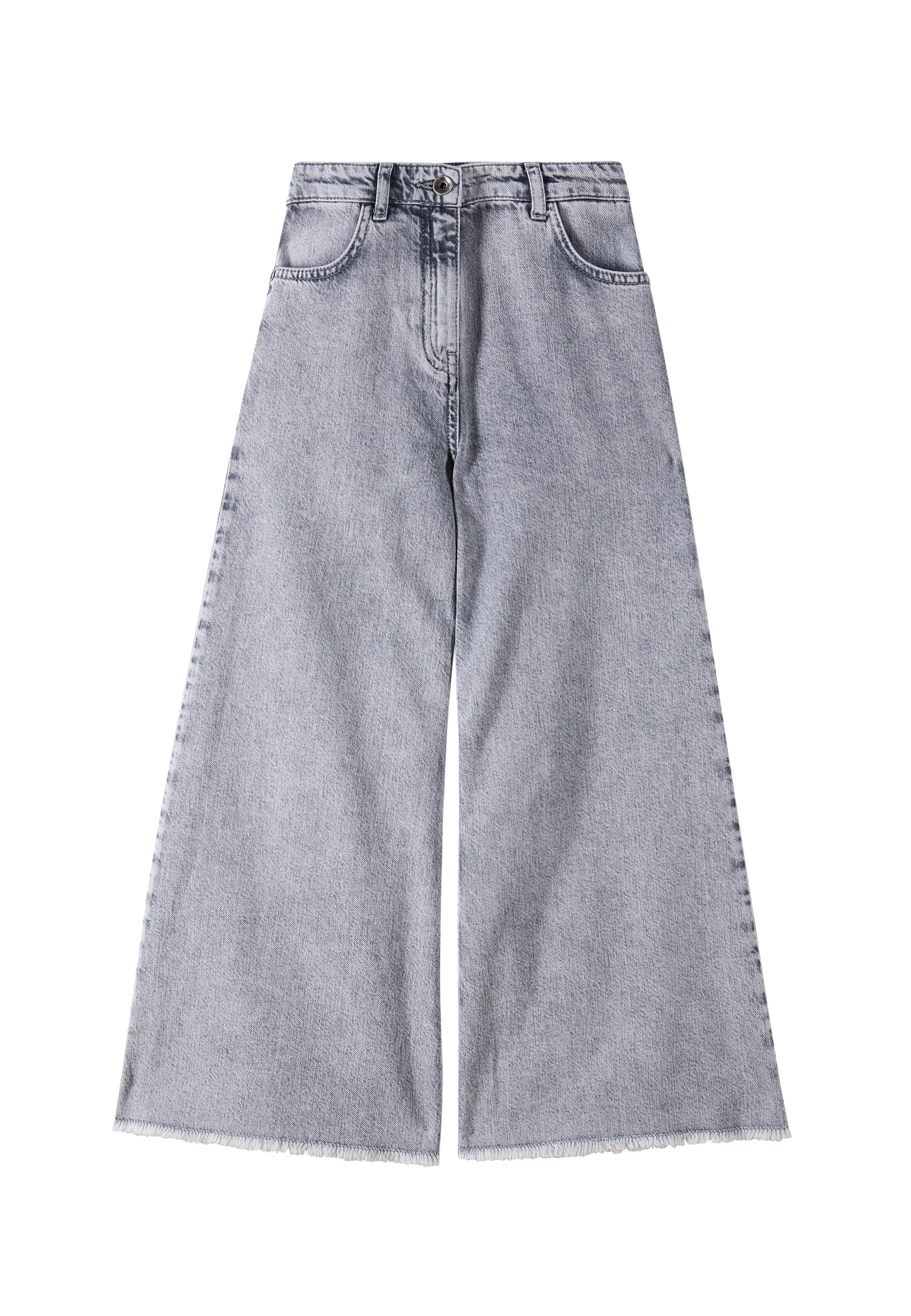 Jeans largo Grigio lavato