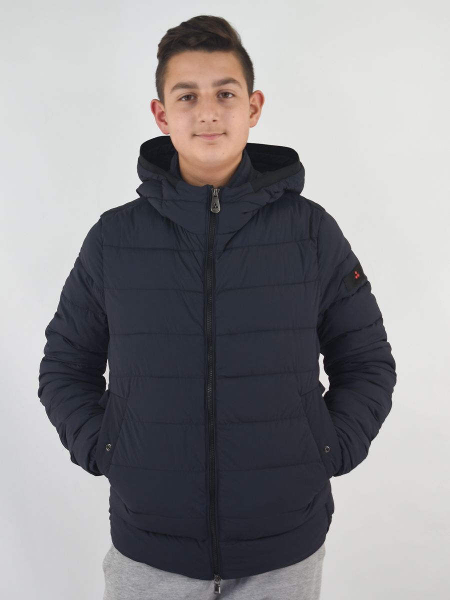 Piumino  in nylon trapuntato fullzip con cappuccio