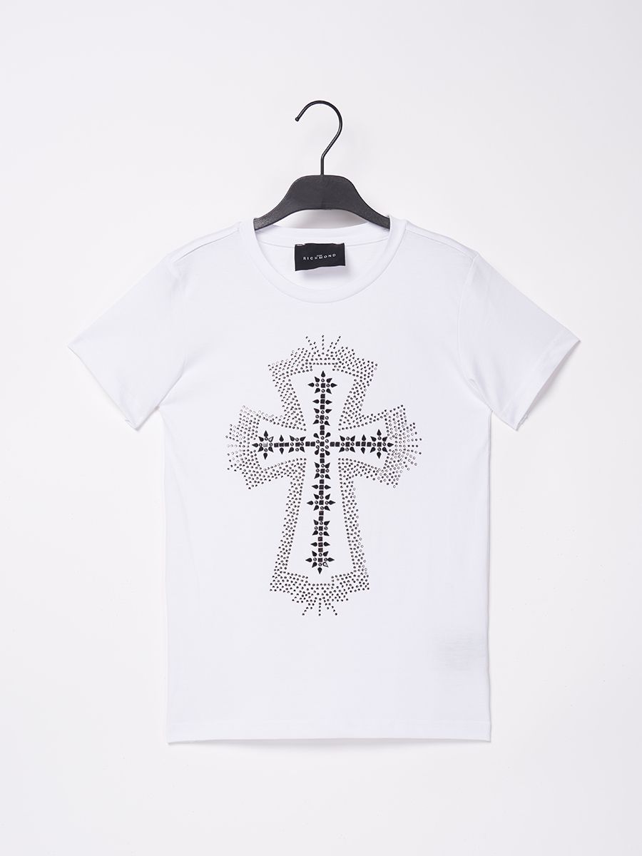 T-shirt  girocollo manica corta applicazioni John Richmond.