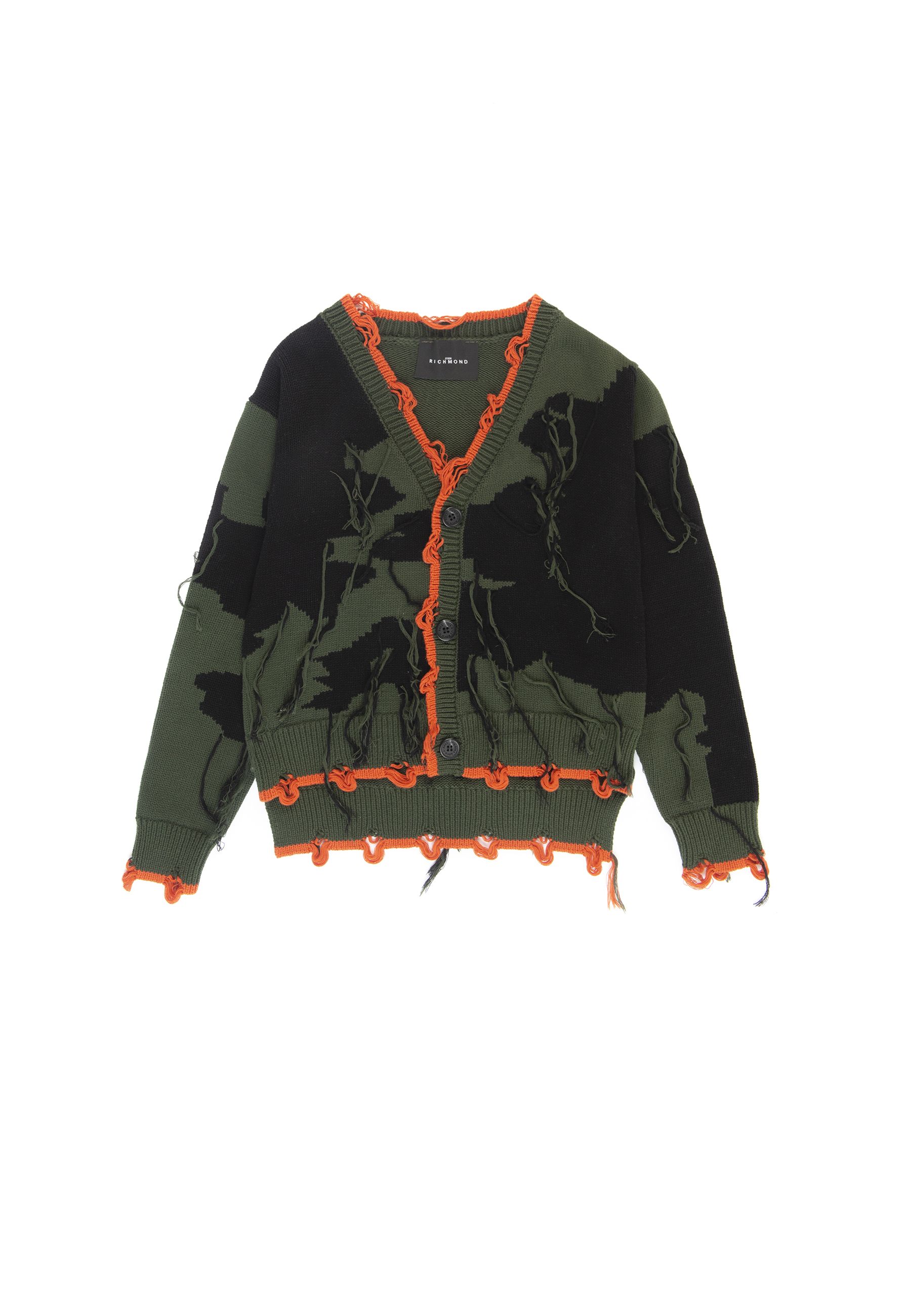 Maglia con strappi fantasia militare