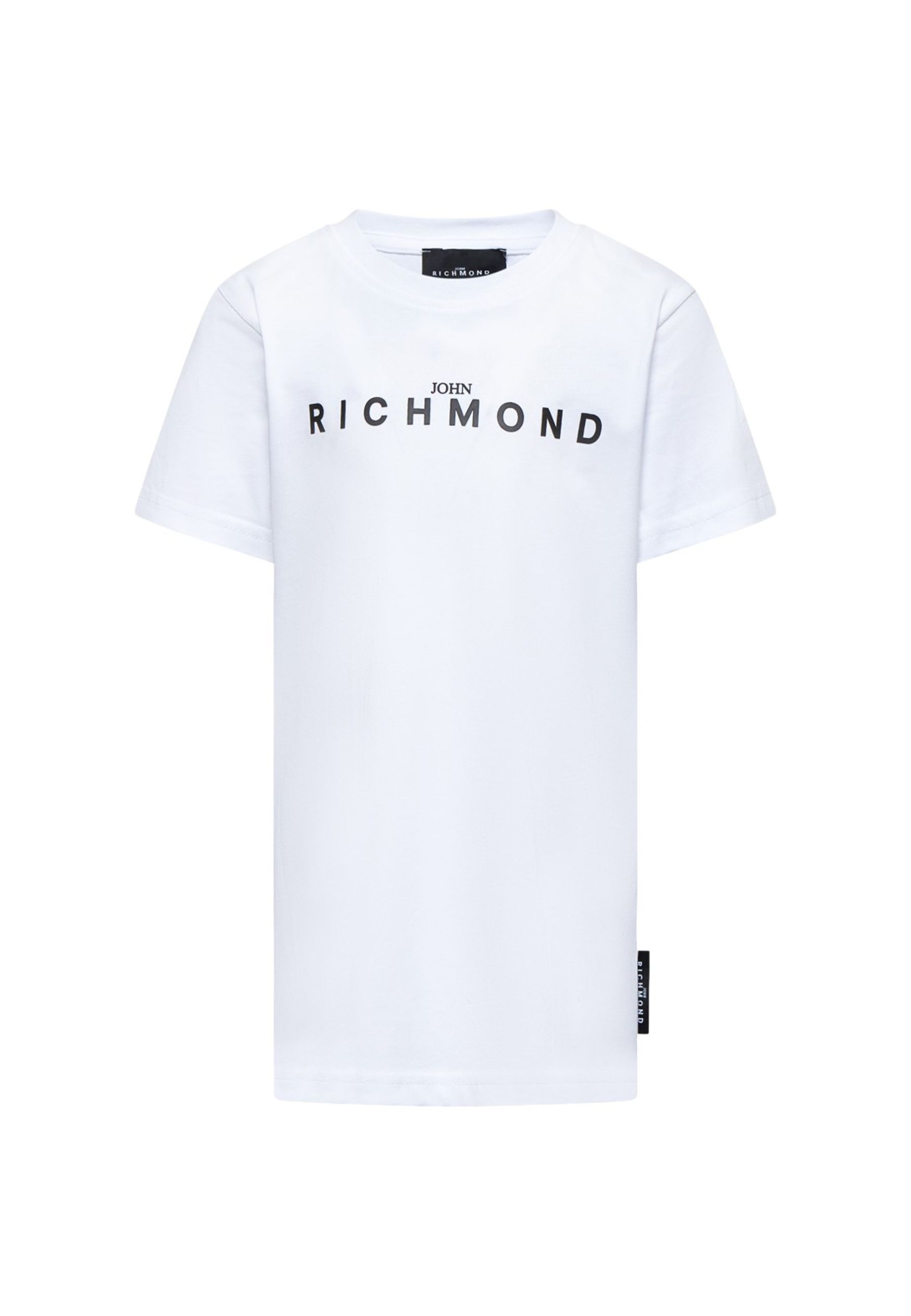 T-shirt grigia per bambini con logo nero