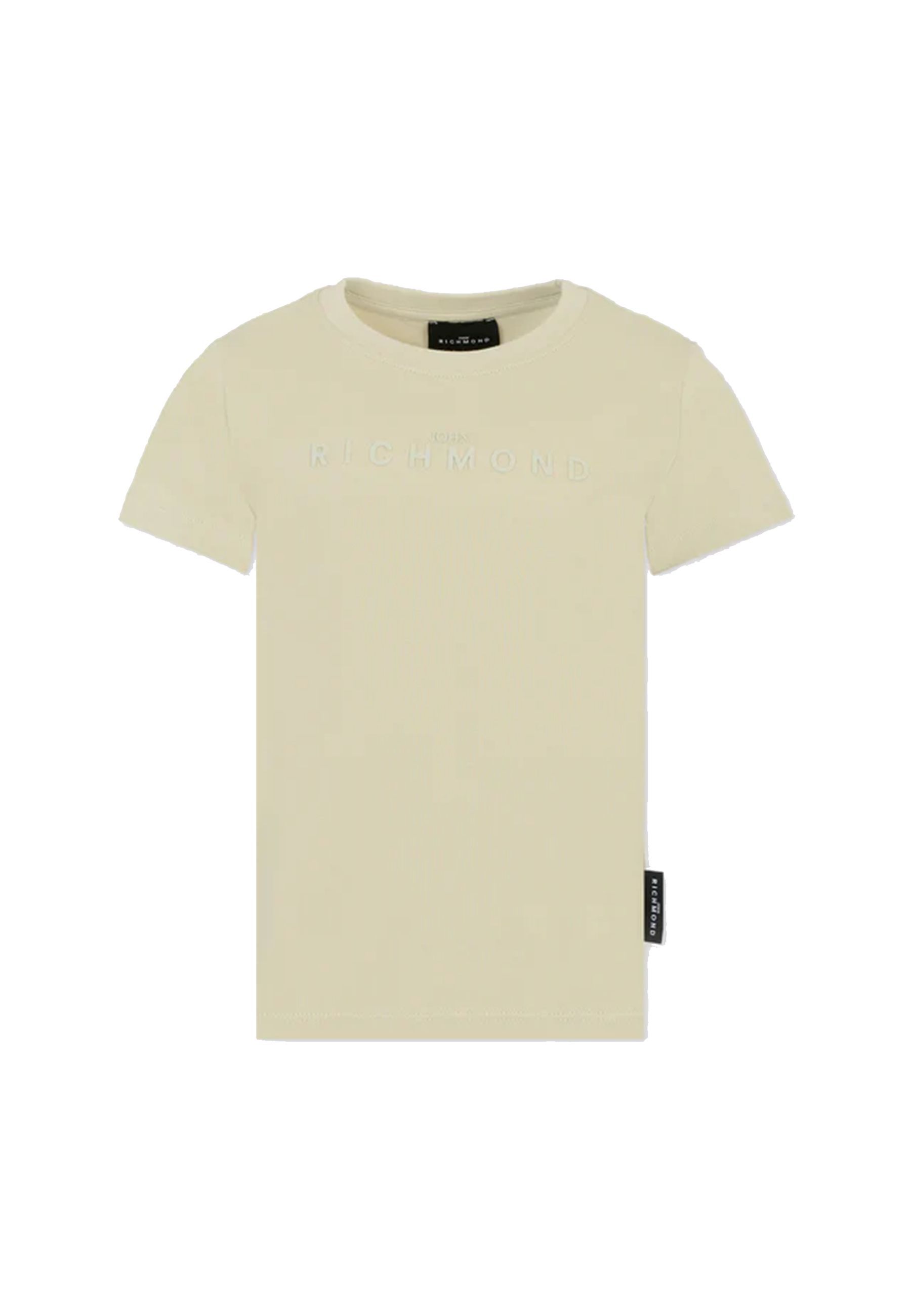 T-shirt grigia per bambini con logo nero
