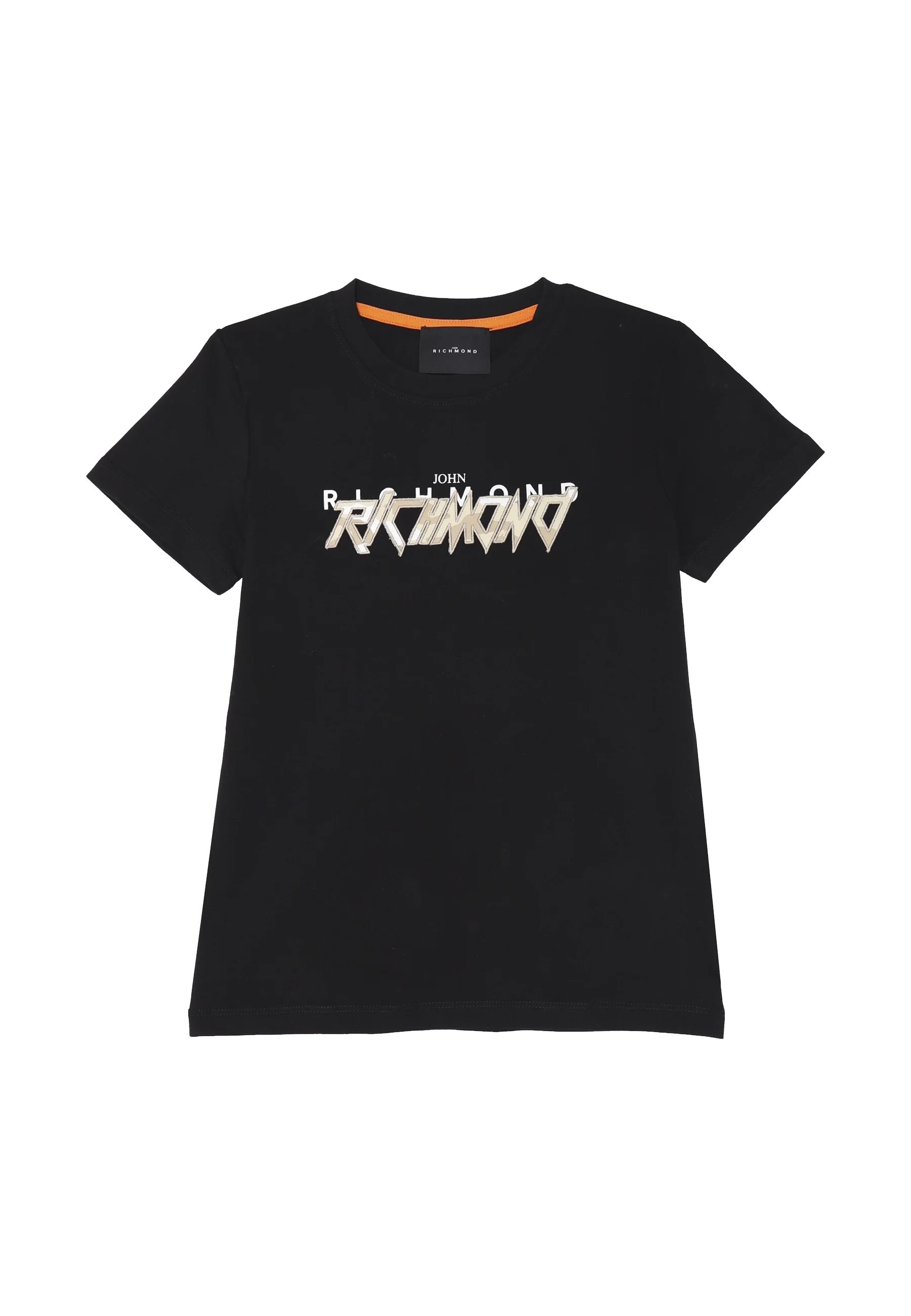T-shirt girocollo in cotone con Stampa