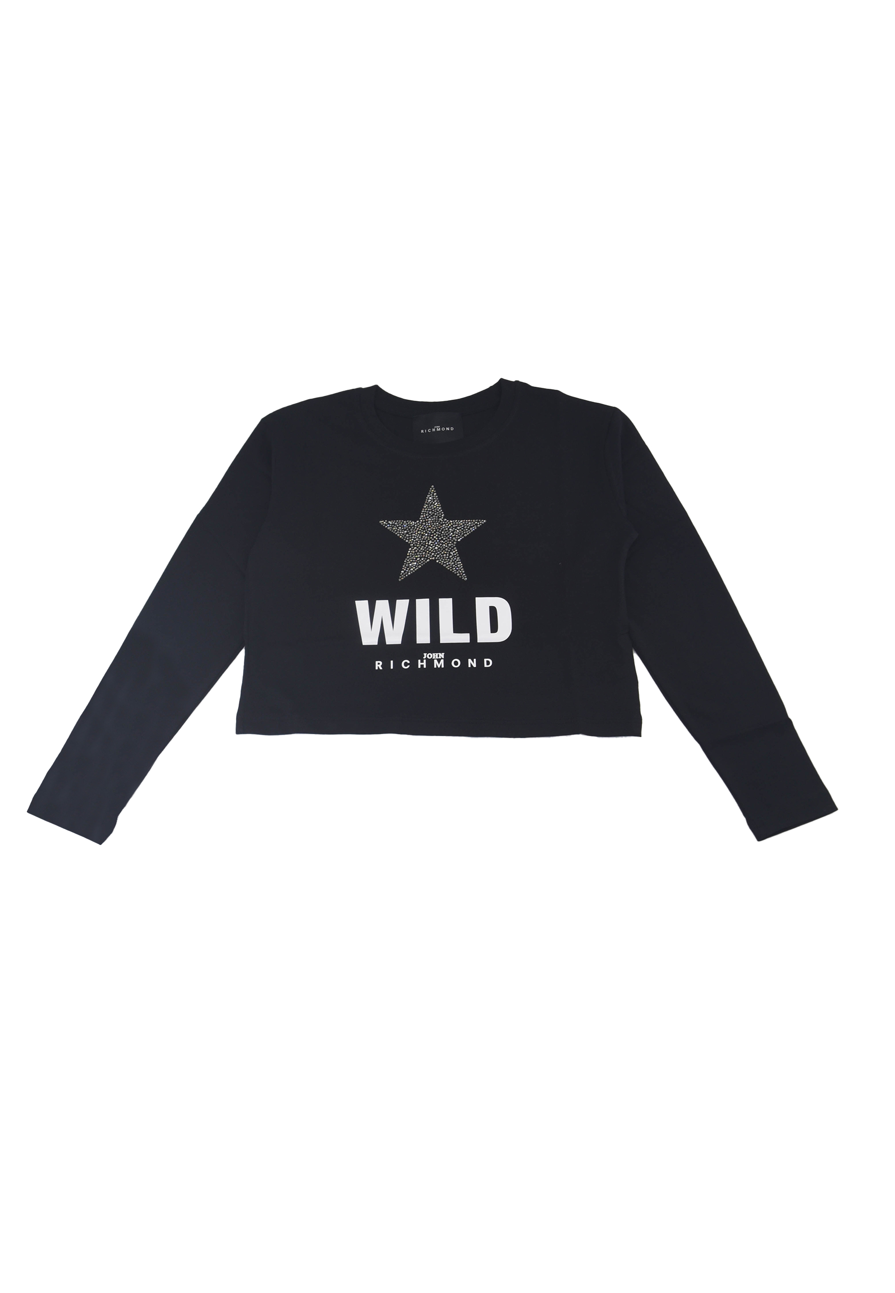 T-shirt cropped con stampa