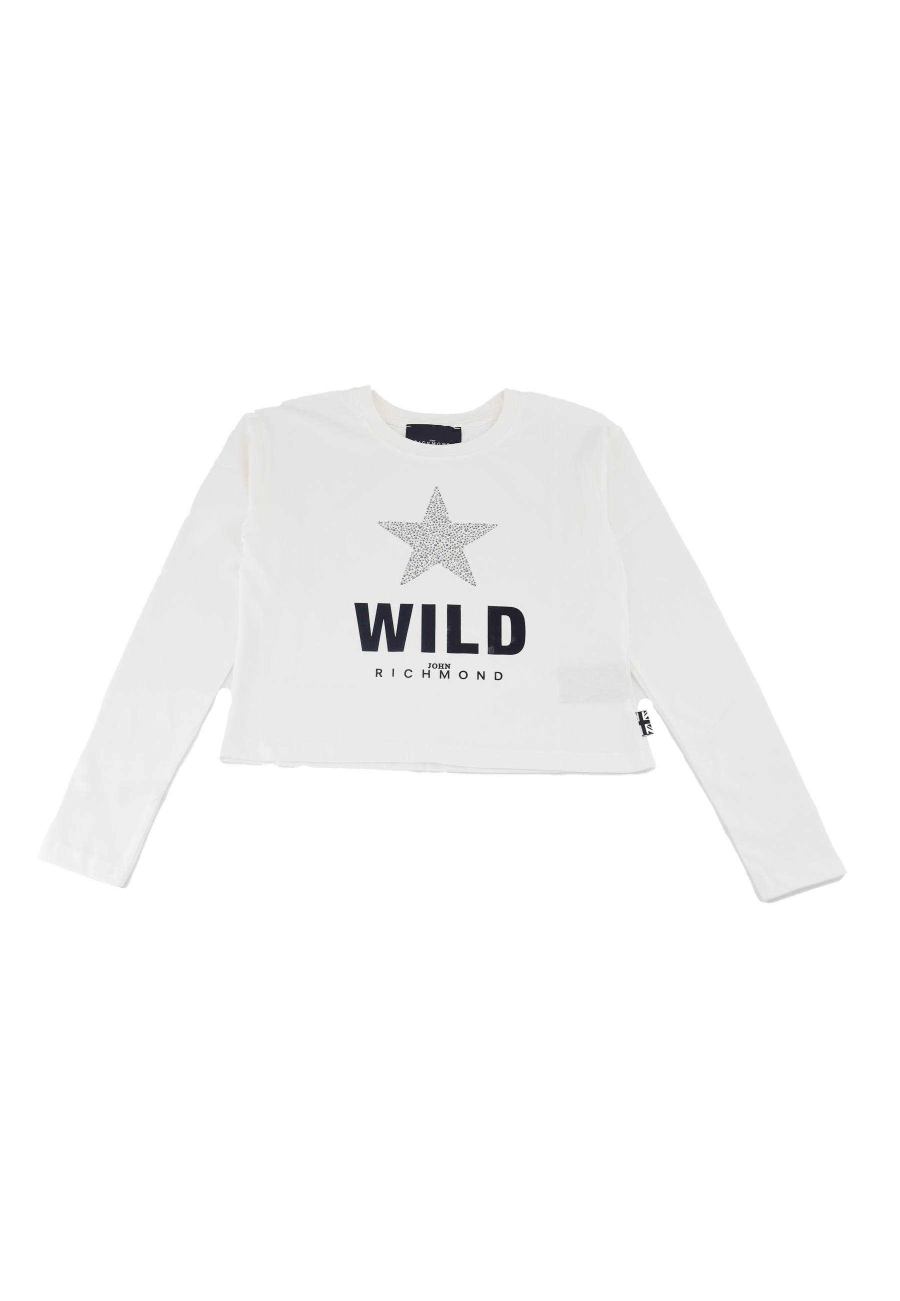 T-shirt cropped con stampa