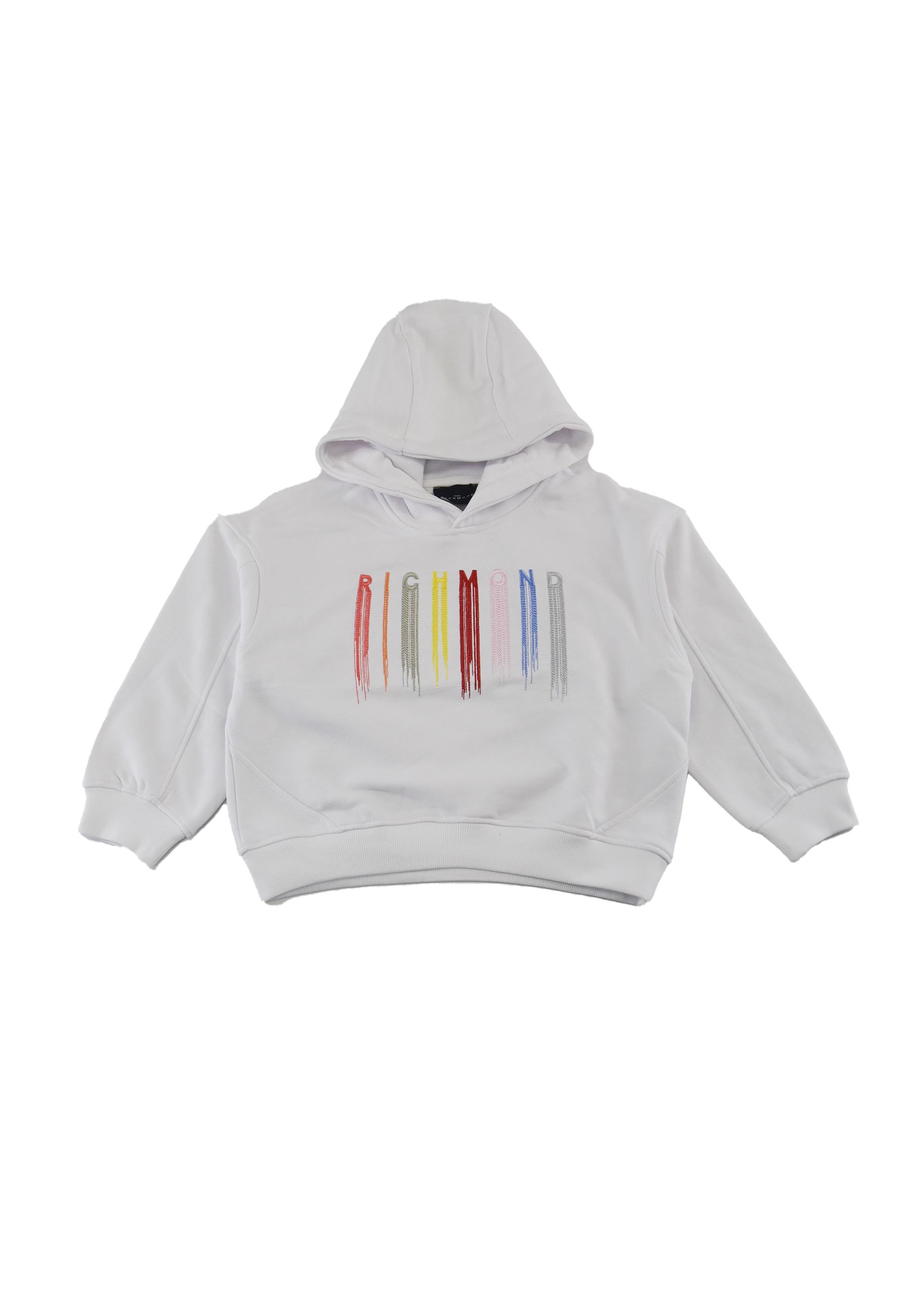 Felpa chiusa con Stampa Multicolore