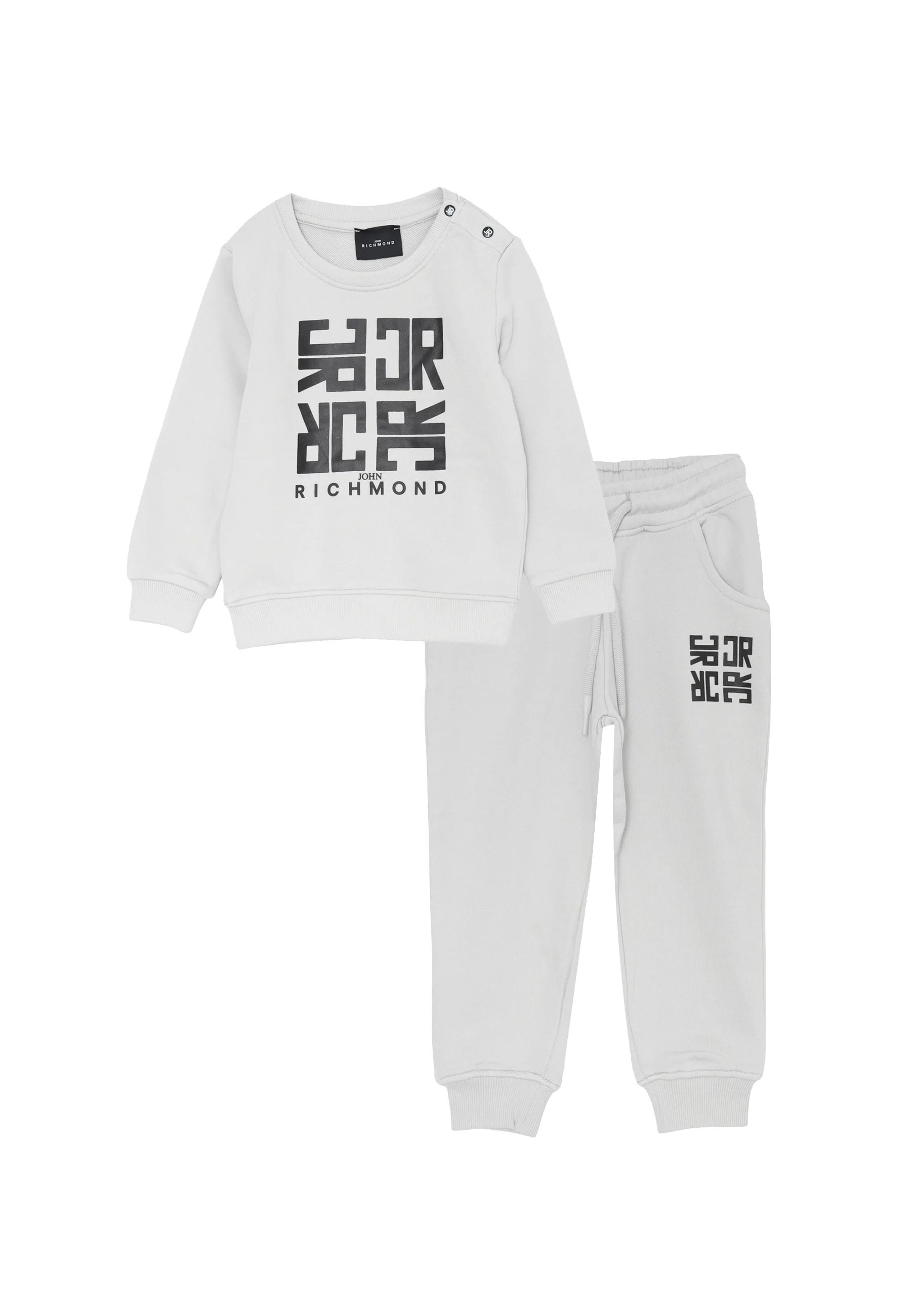 Tuta girocollo con Jogging rosa Lilla