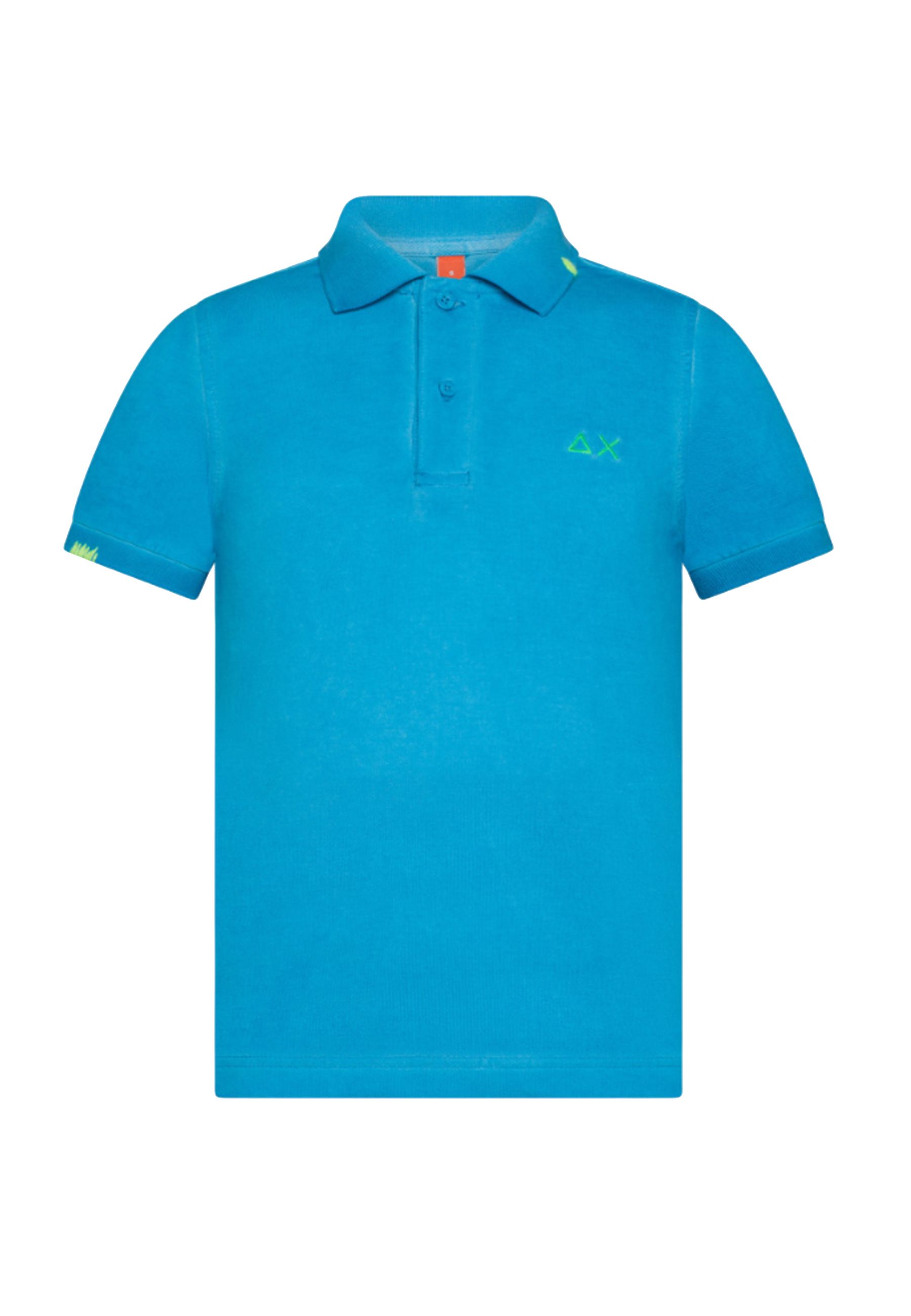 Polo in piquet di cotone bianco