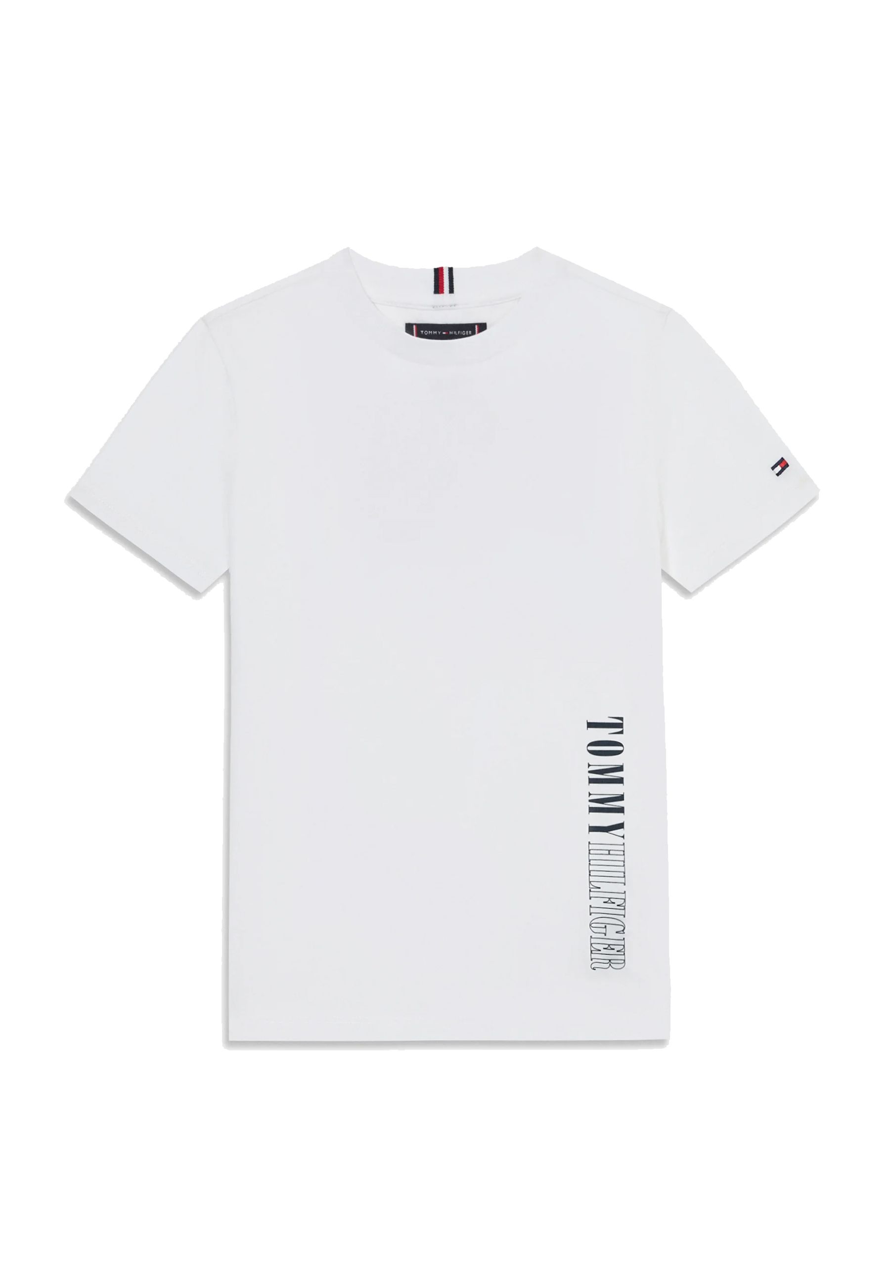 T-shirt girocollo blu classico logo ricamato
