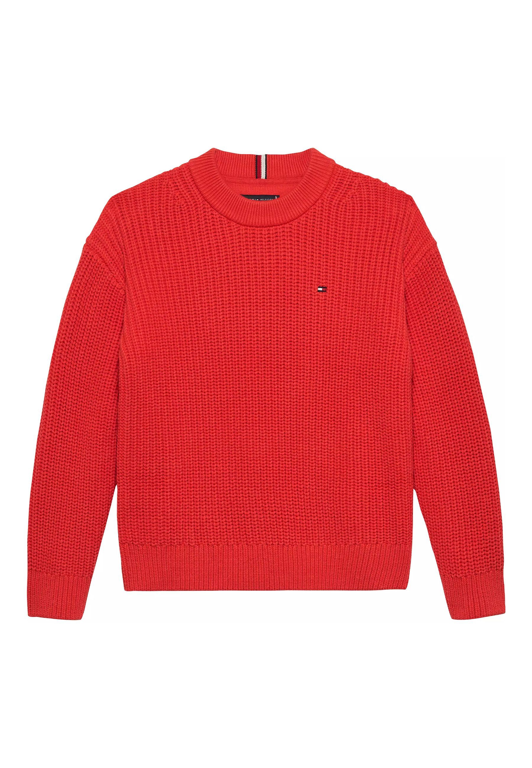 Maglia con scollo a C mezzo cardigan