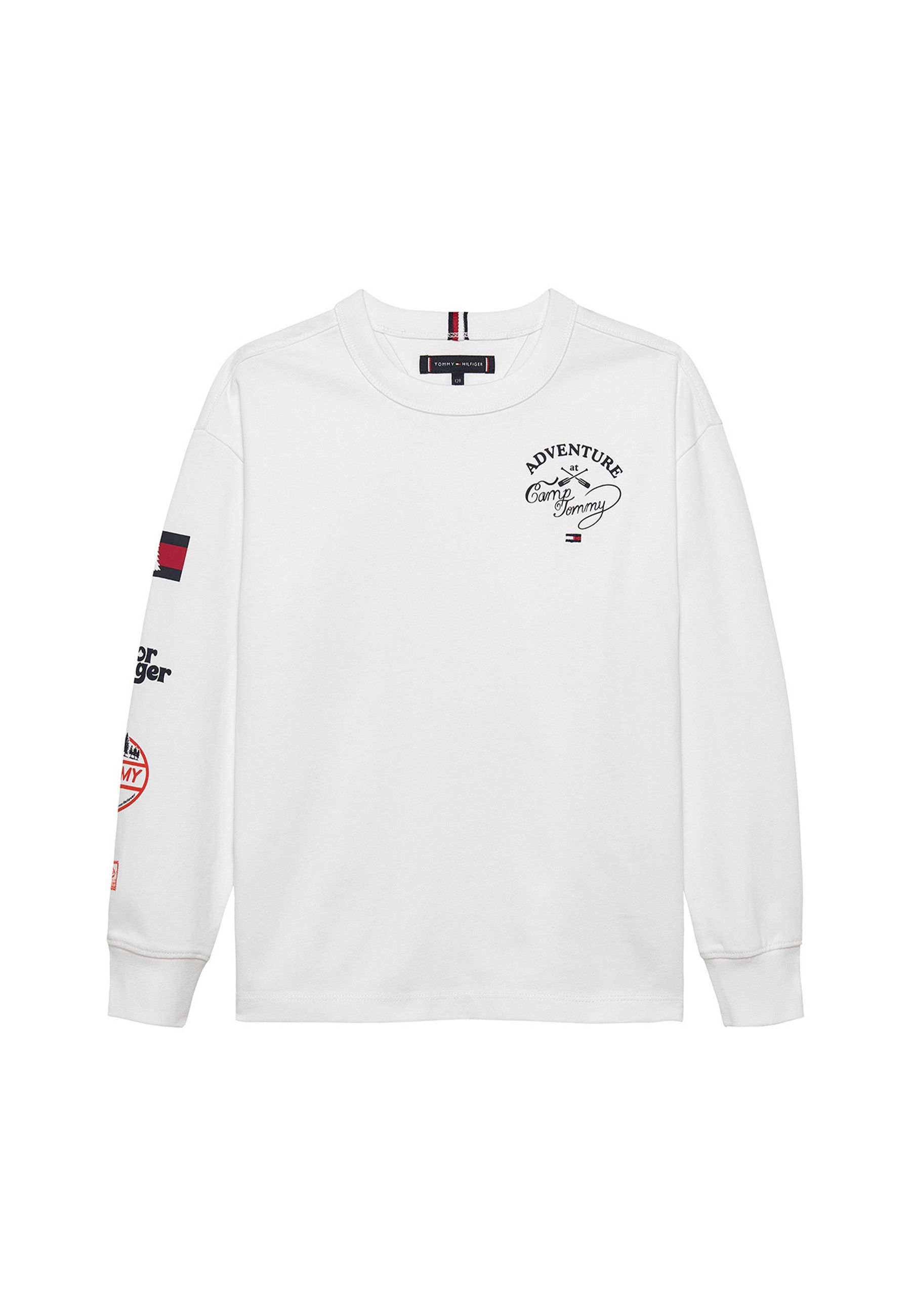 T-shirt girocollo multi stampa bianca