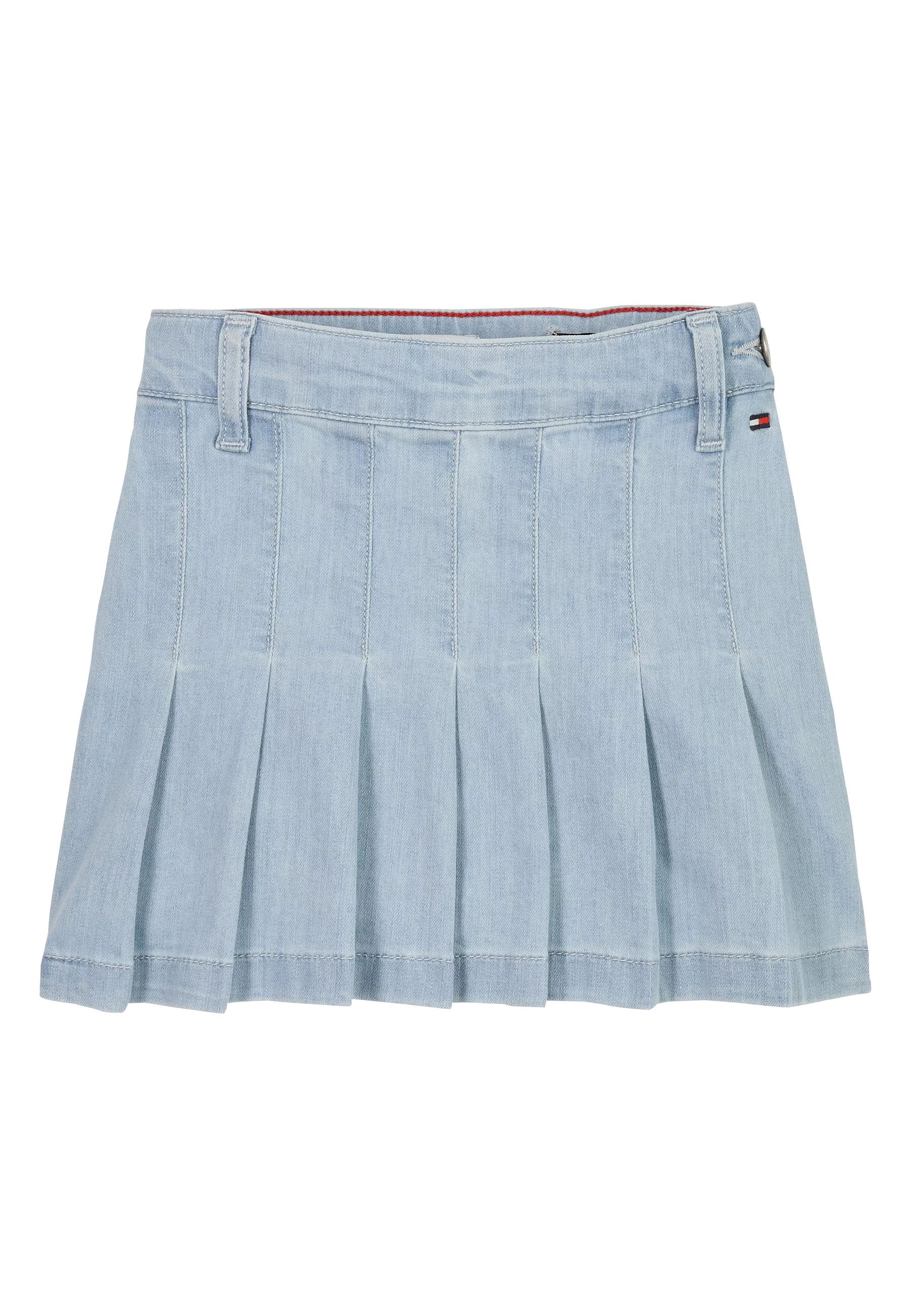 Gonna plissettata in denim