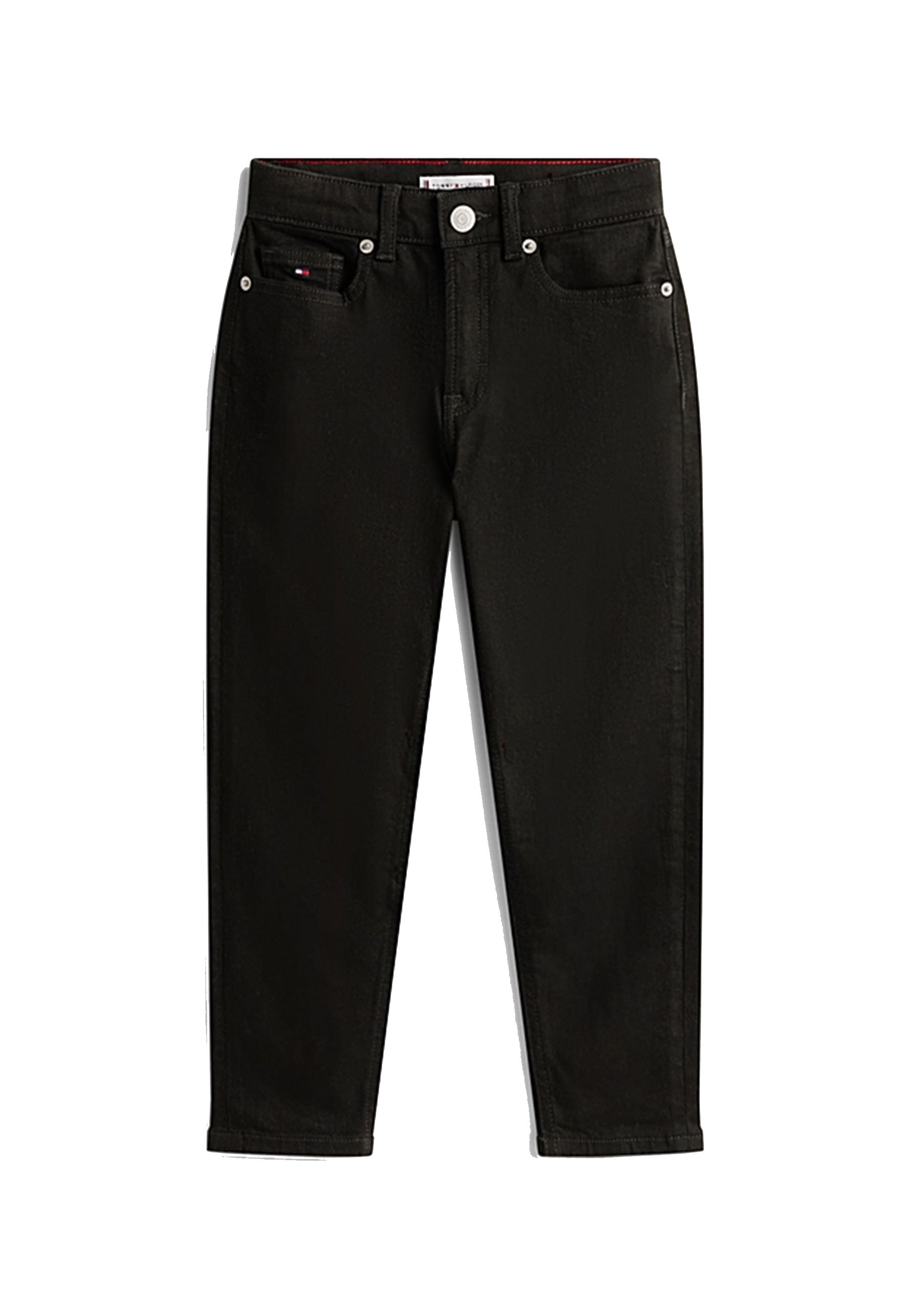 Jeans nero vita alta e taglio ampio