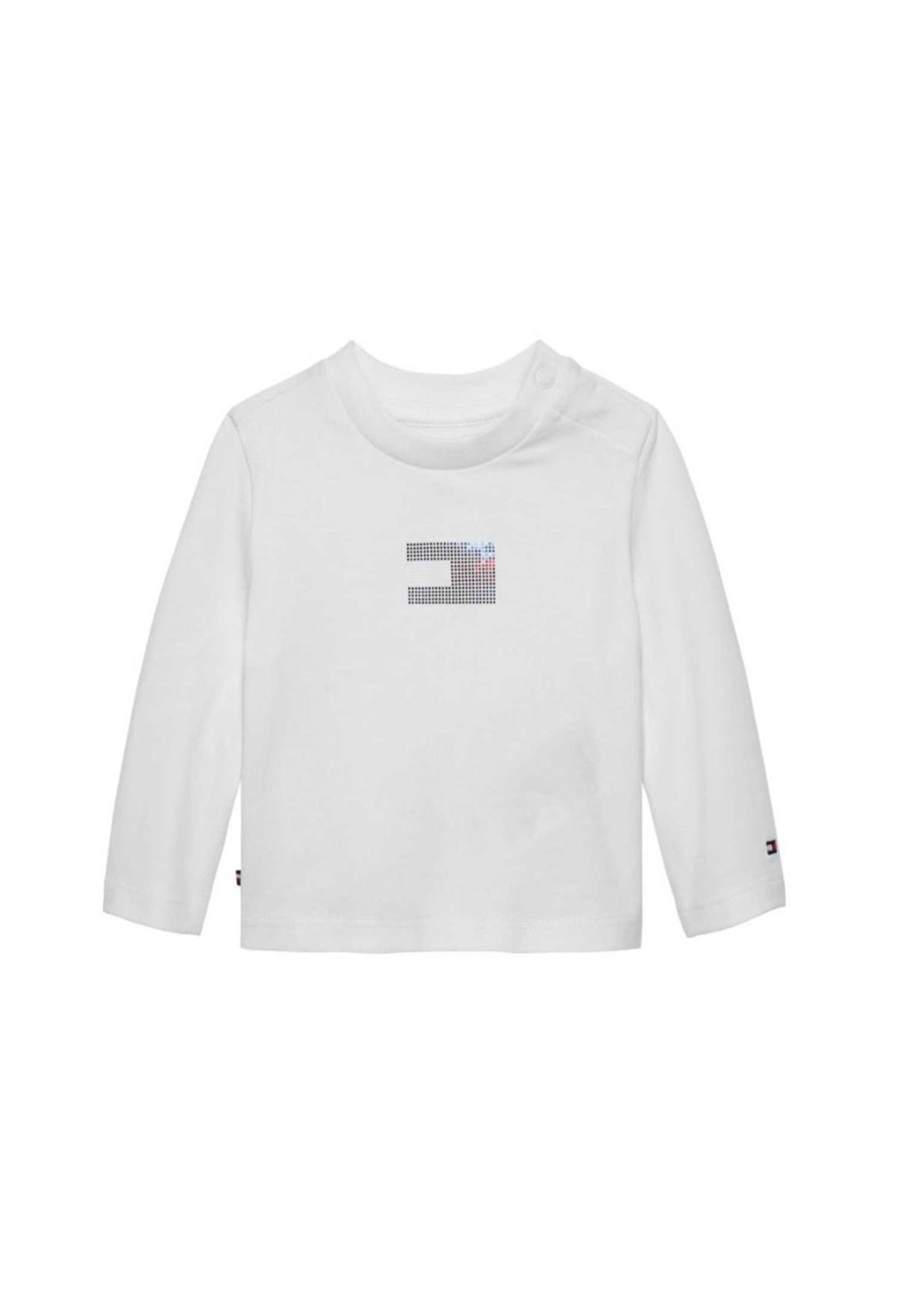 T-shirt girocollo a bandiera piccola