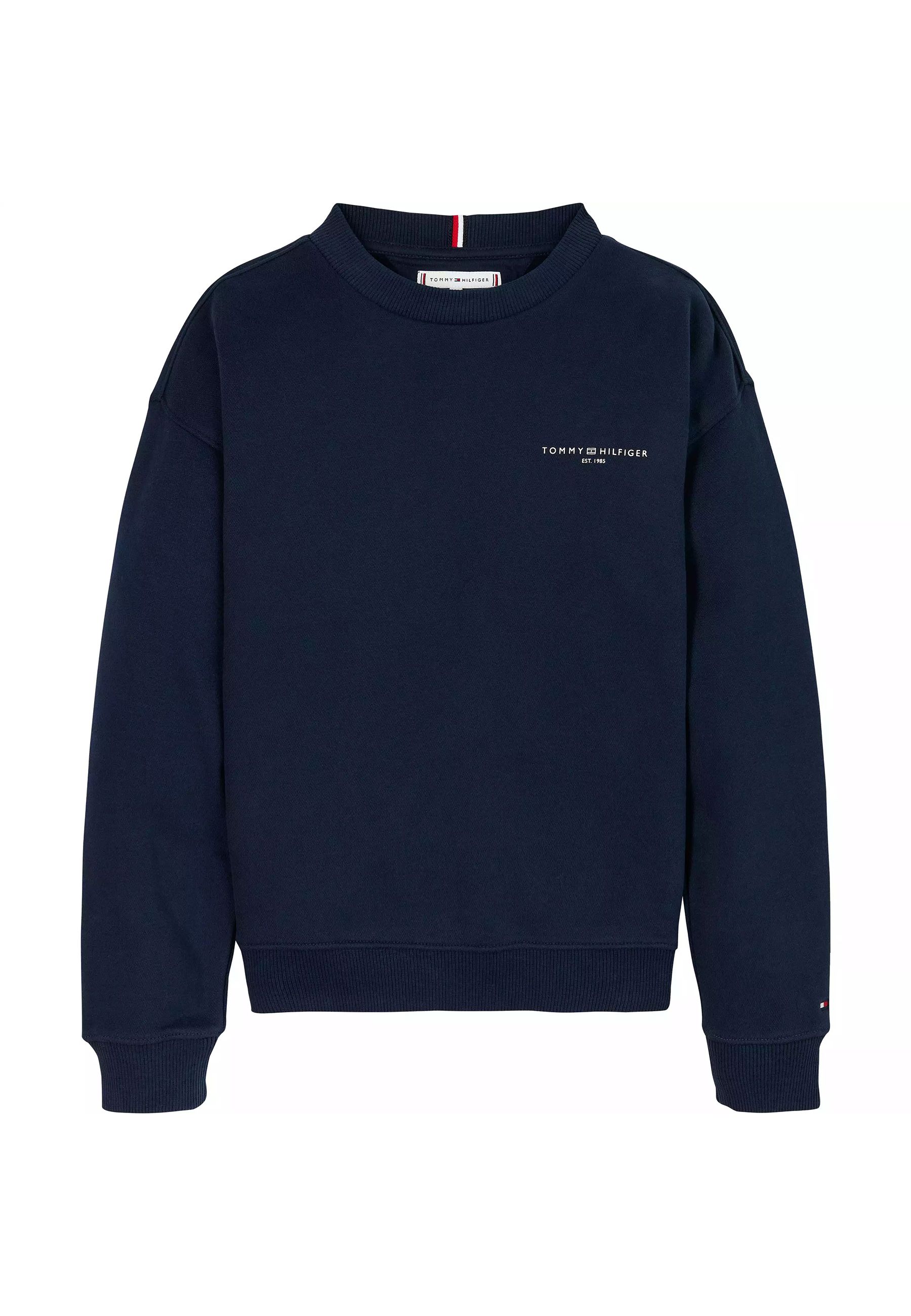 Felpa blu girocollo Logo mini