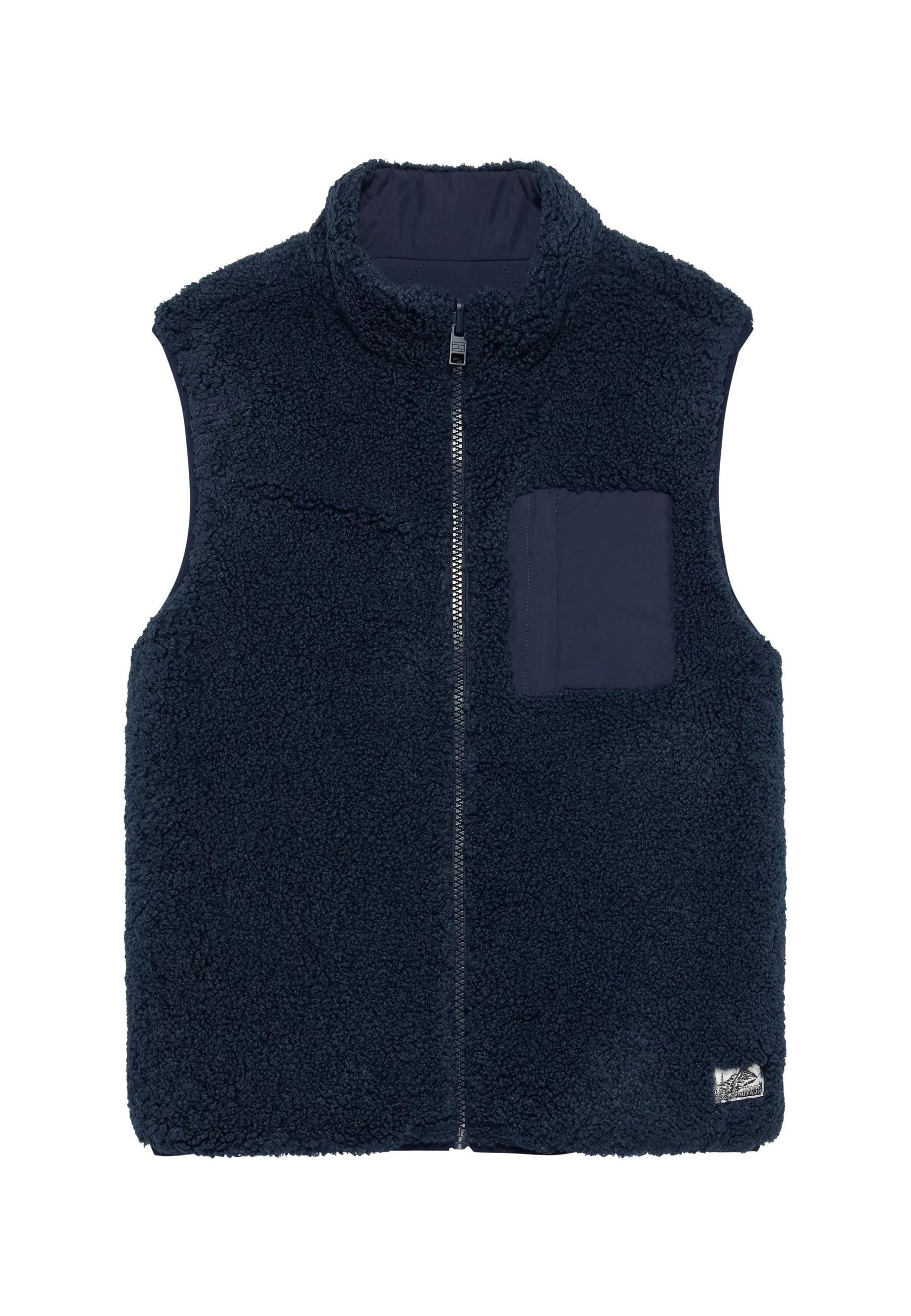 Gilet reversibile in nylon teddy