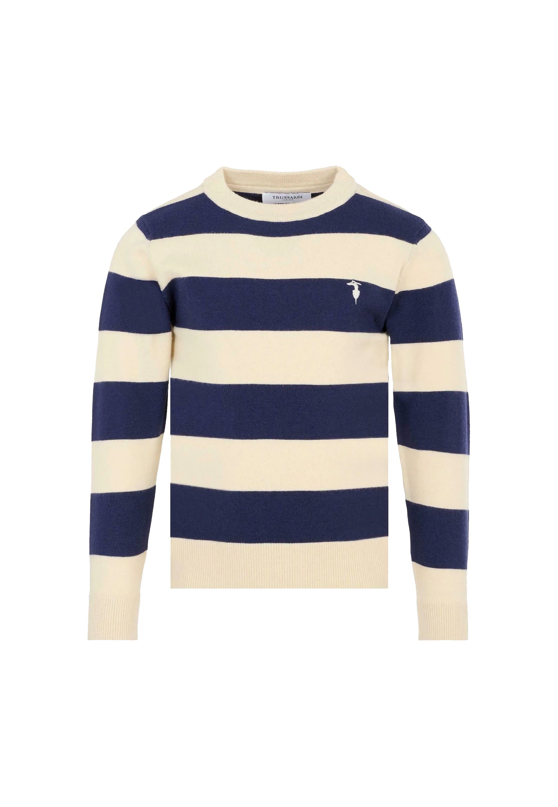 Maglia girocollo rigata 