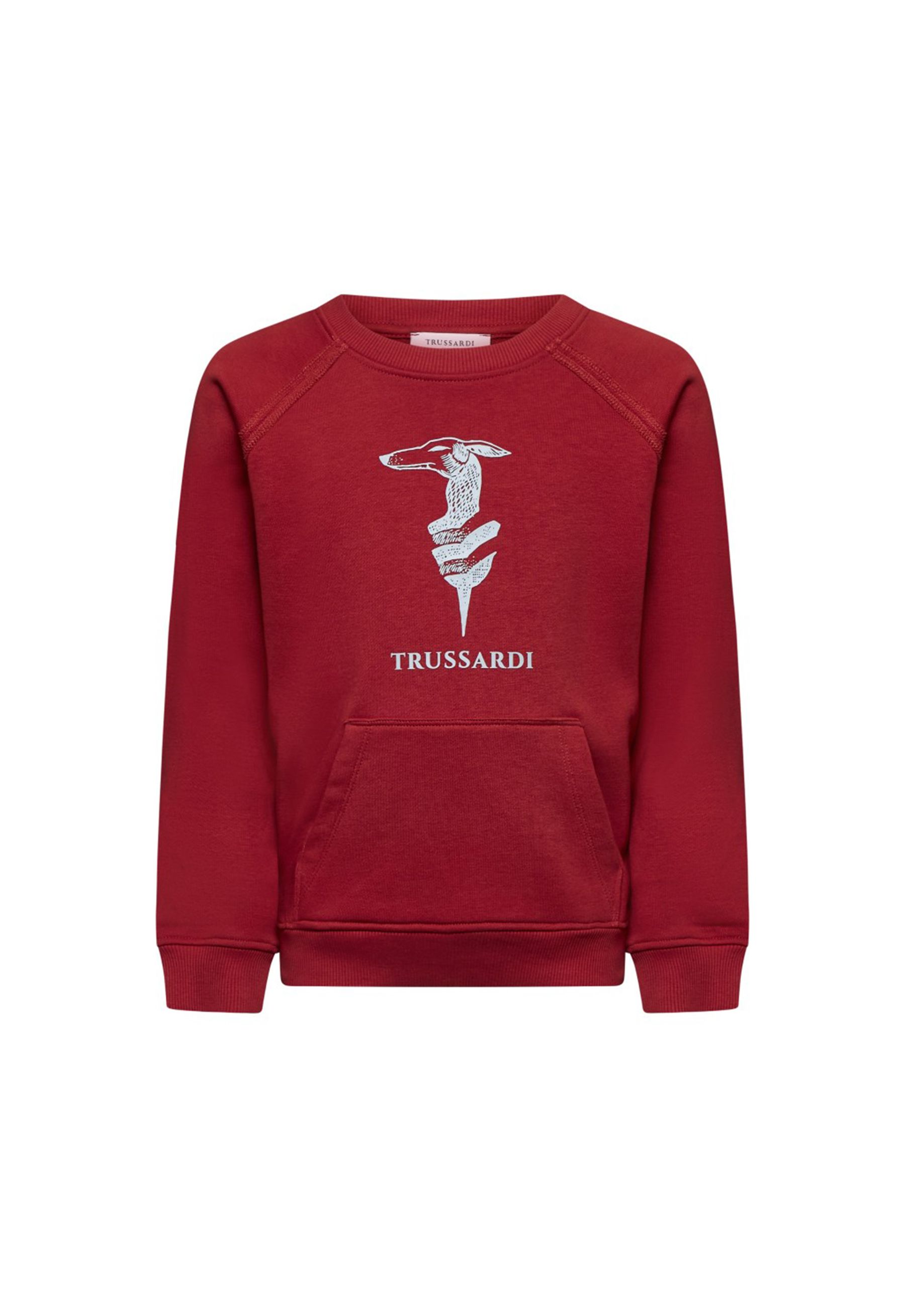 Felpa girocollo Rosso con Logo