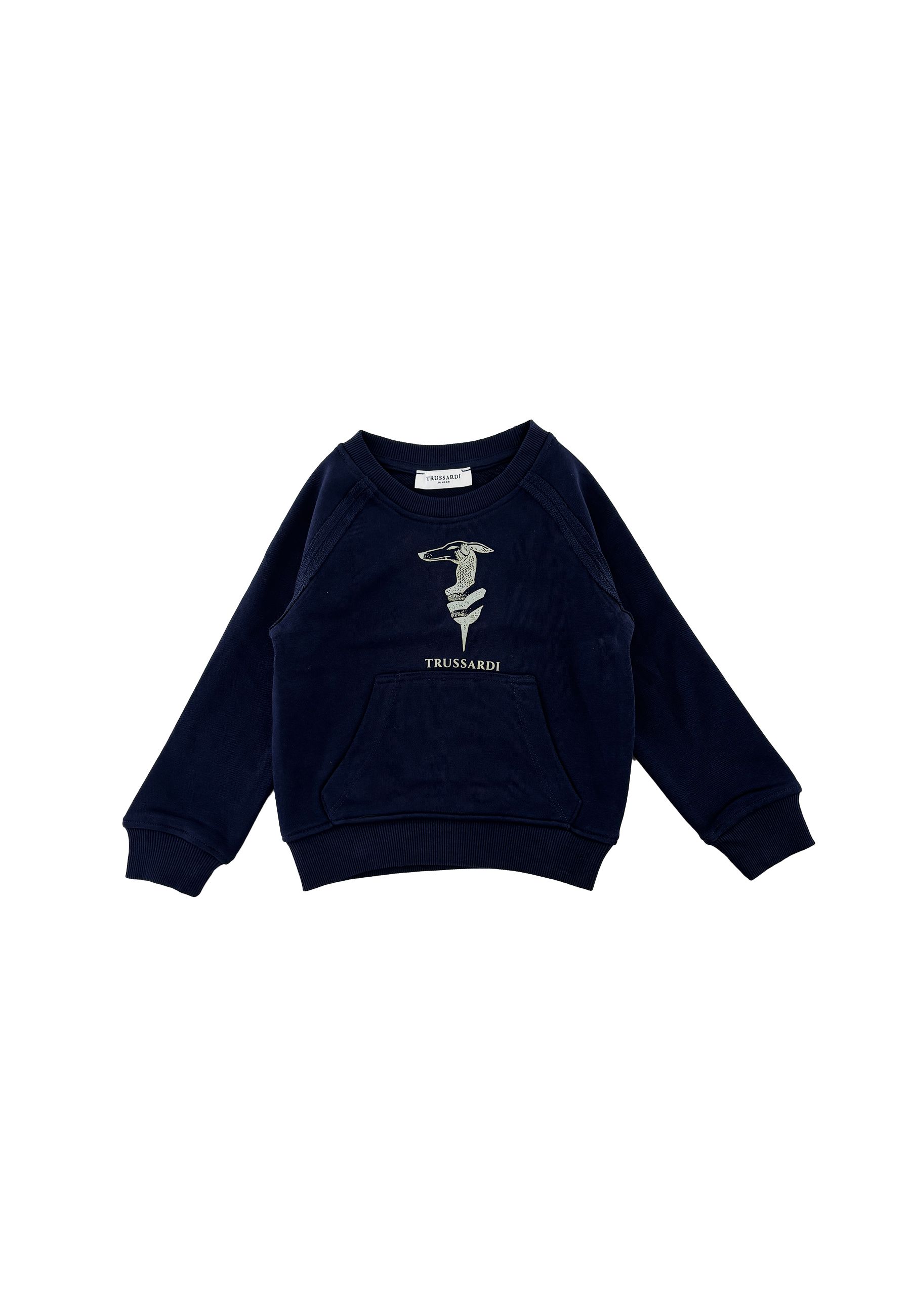 Felpa girocollo Rosso con Logo