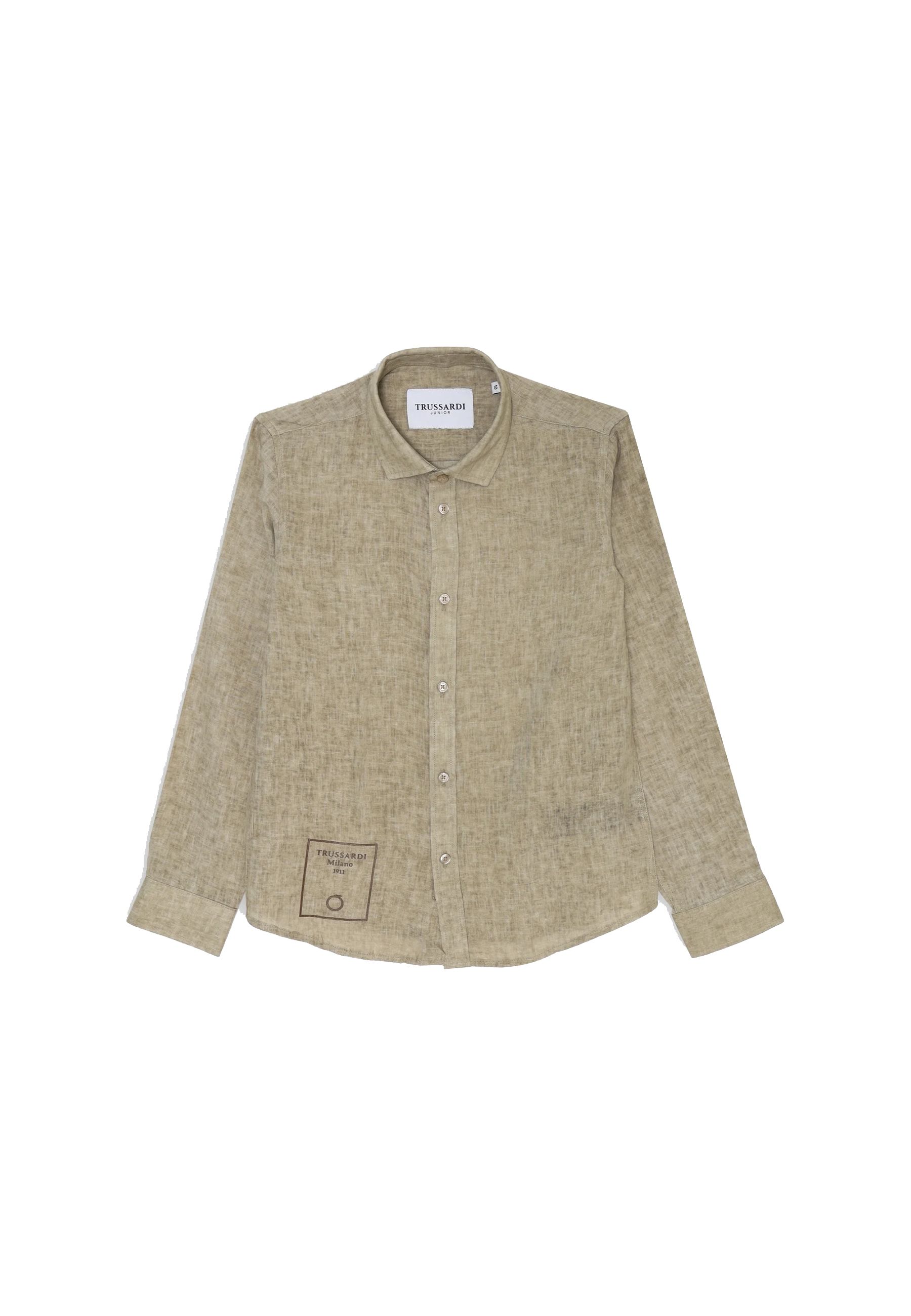 Camicia in lino e viscosa brodis