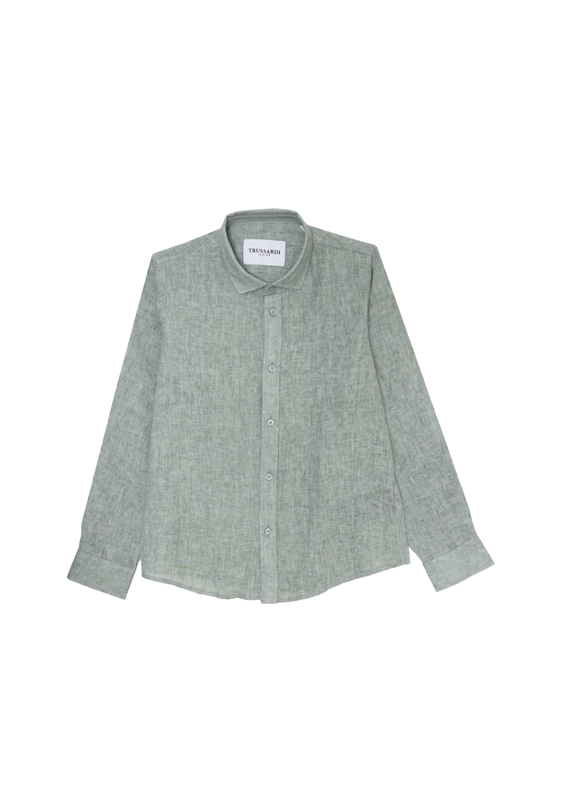 Camicia in lino e viscosa brodis