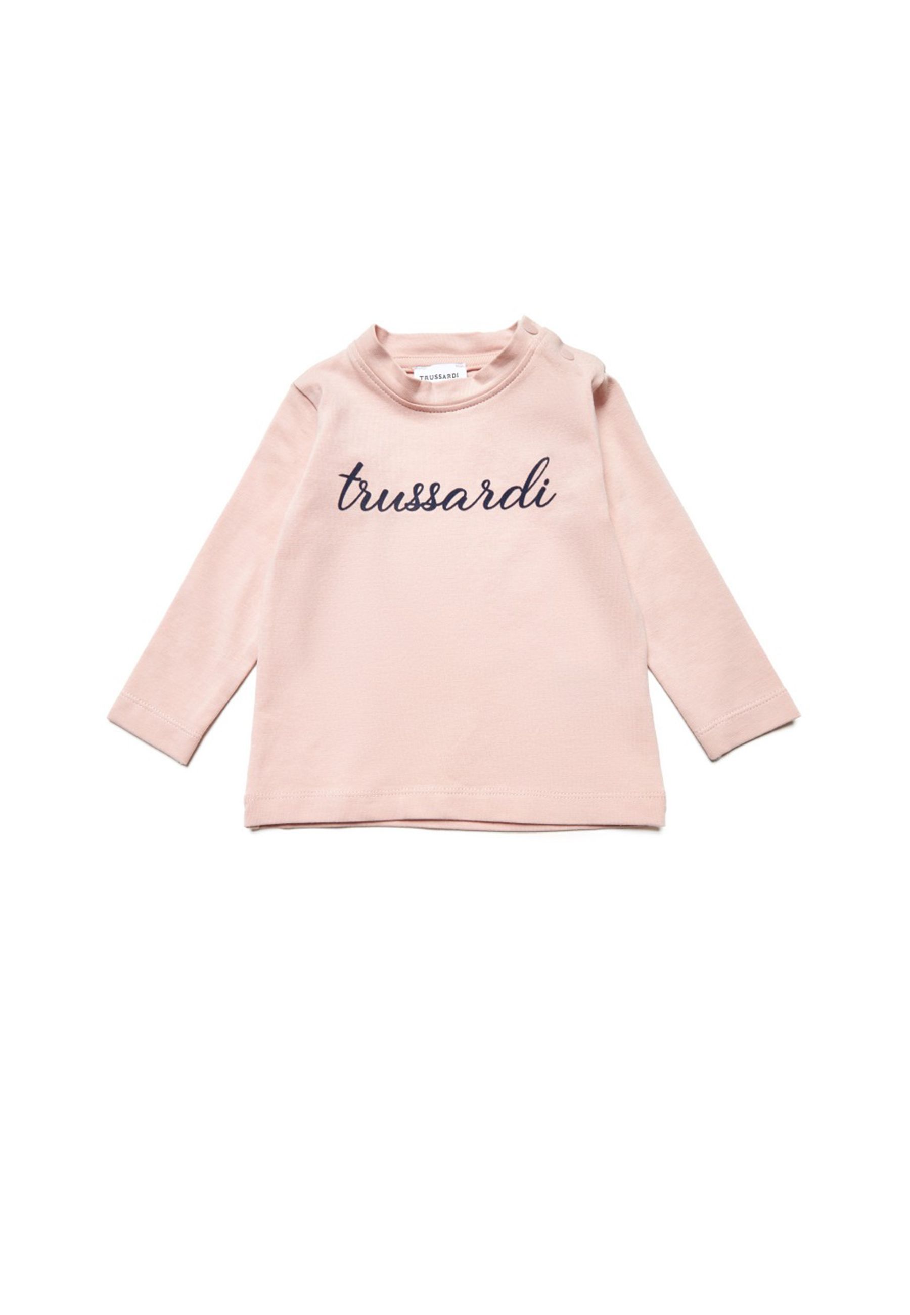 T-shirt Girocollo Stampata Rosa
