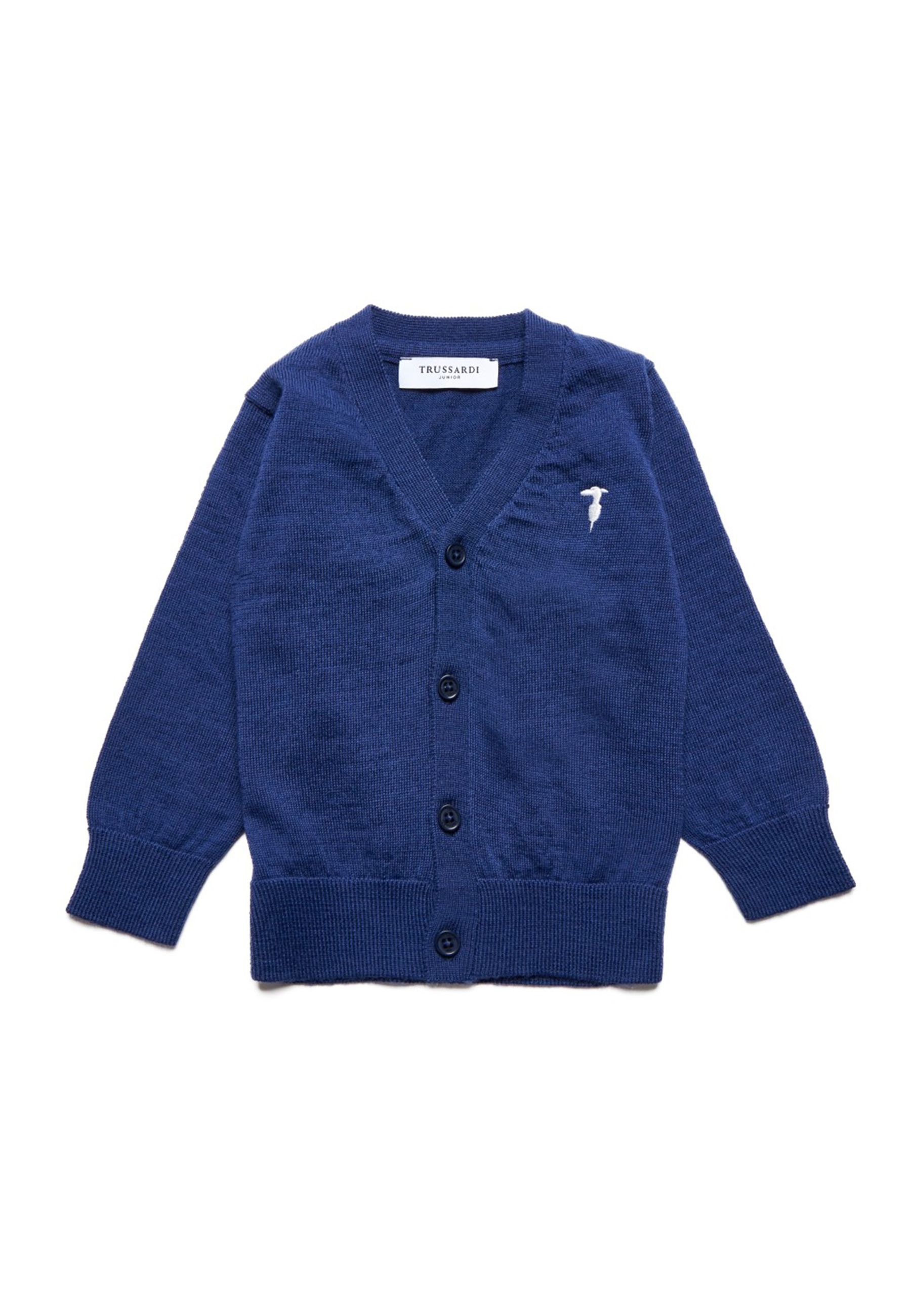 Maglia neonato blu classico tinta unita 