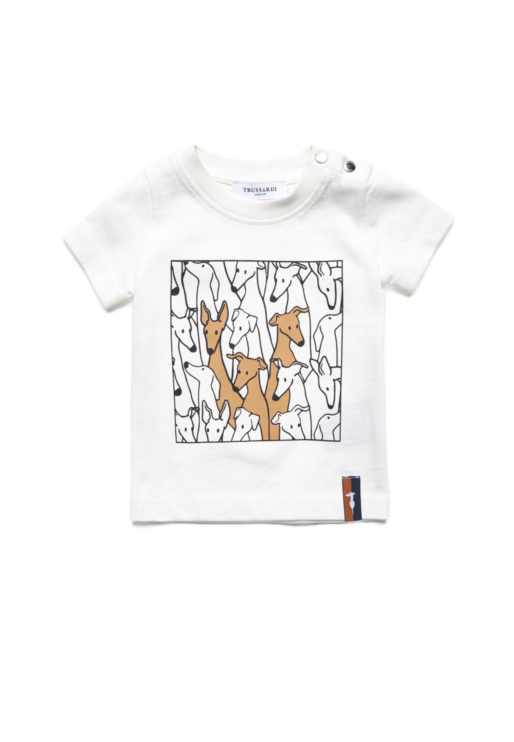 T-shirt bianca per bambino con logo